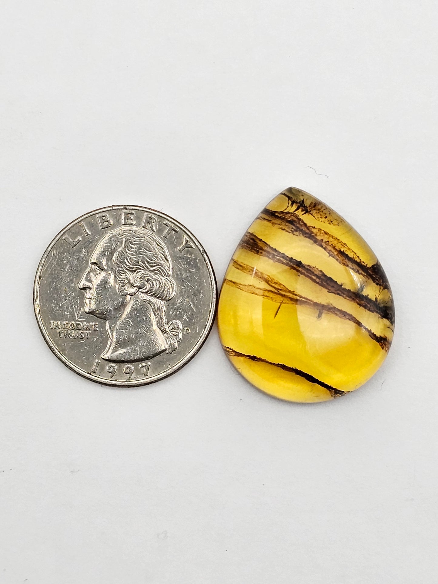 Amber authentic cabochon large