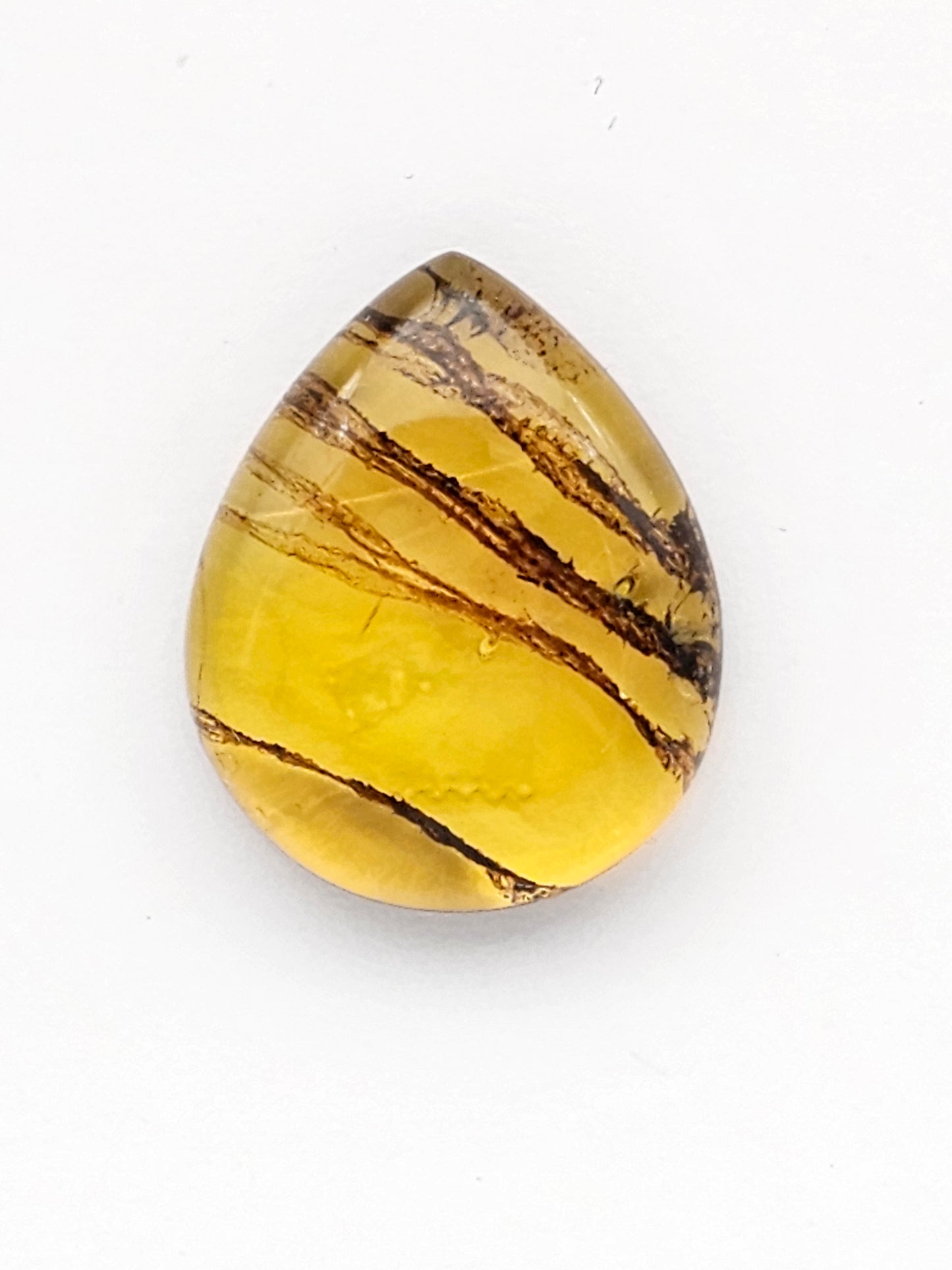 Amber authentic cabochon large