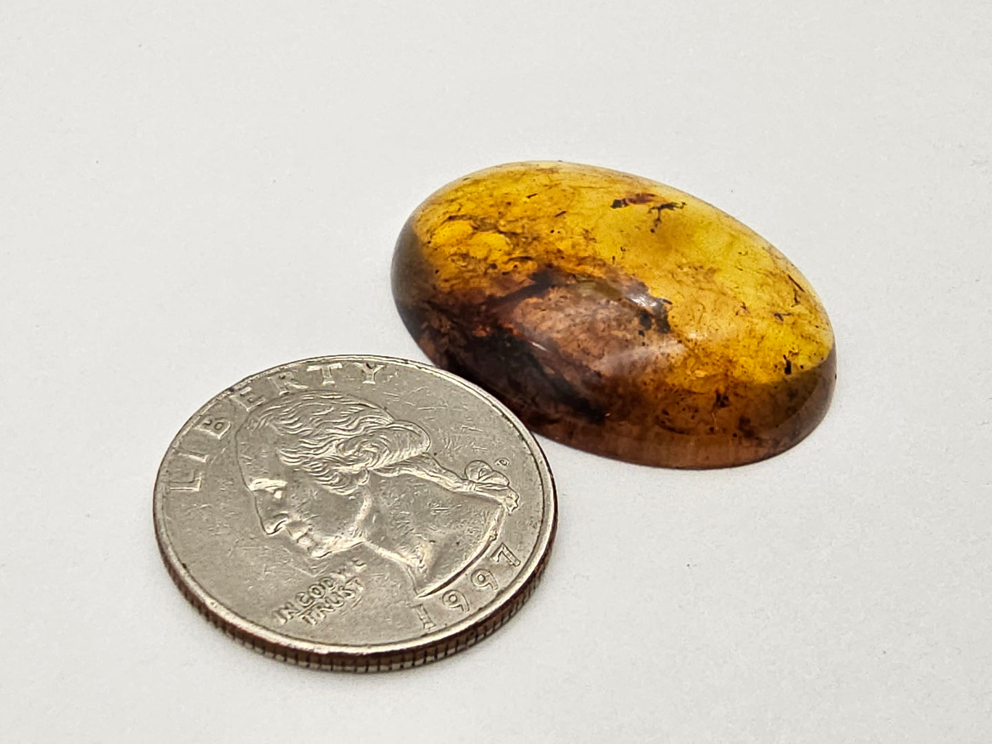 Amber authentic cabochon large