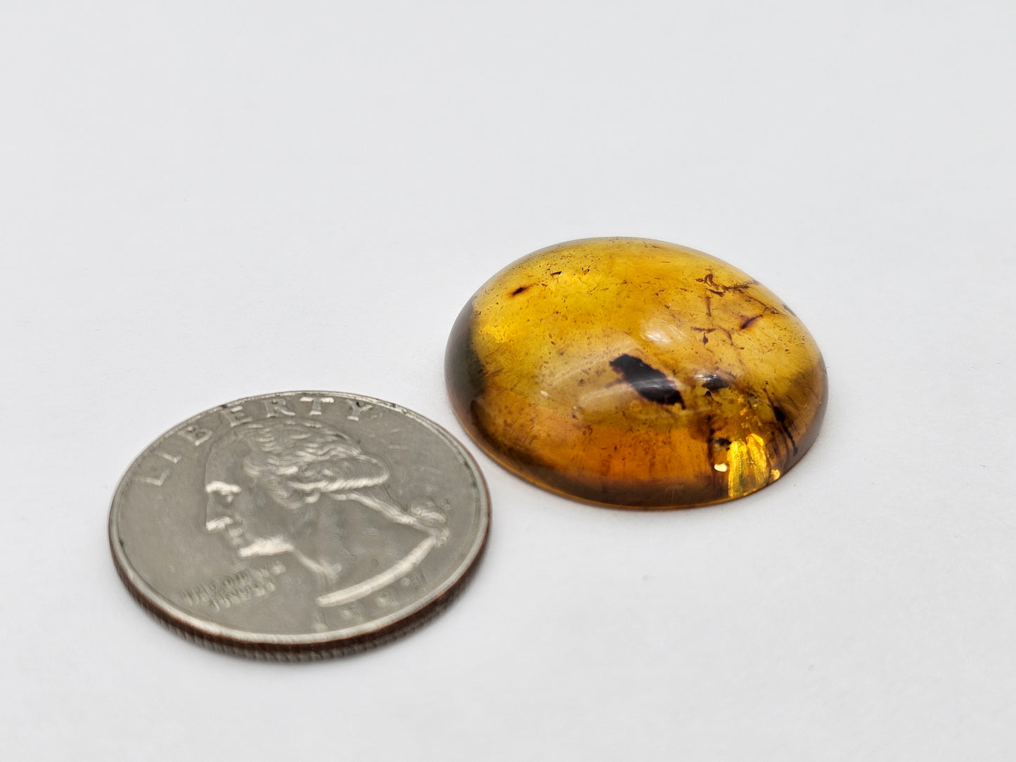 Amber authentic cabochon large