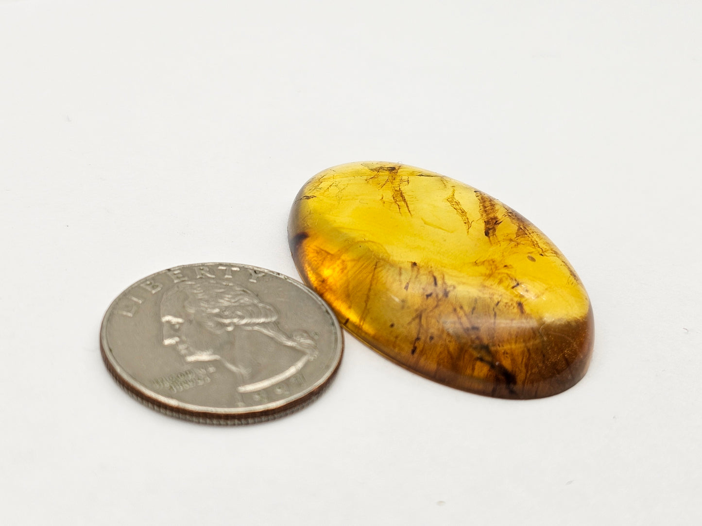Amber authentic cabochon large