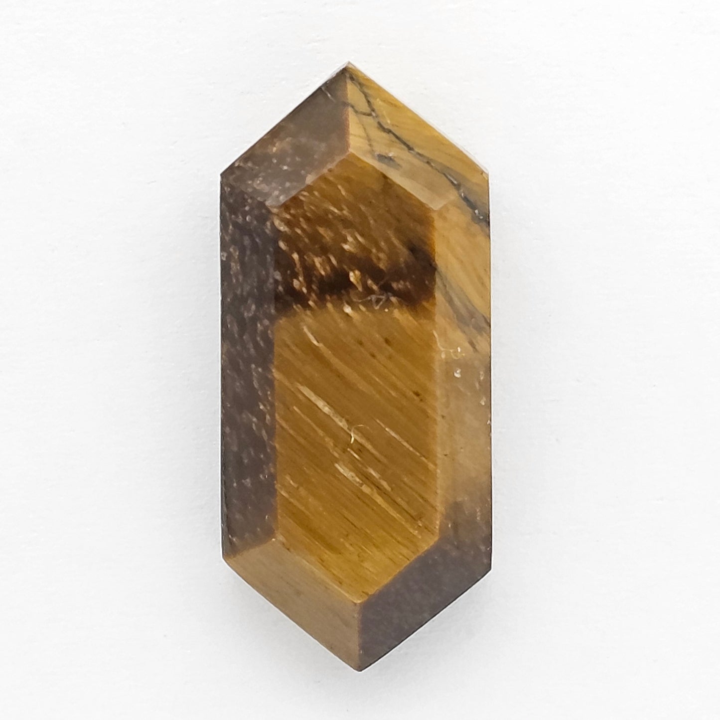 Tiger Eye Geometric Half Faceted Cabochon