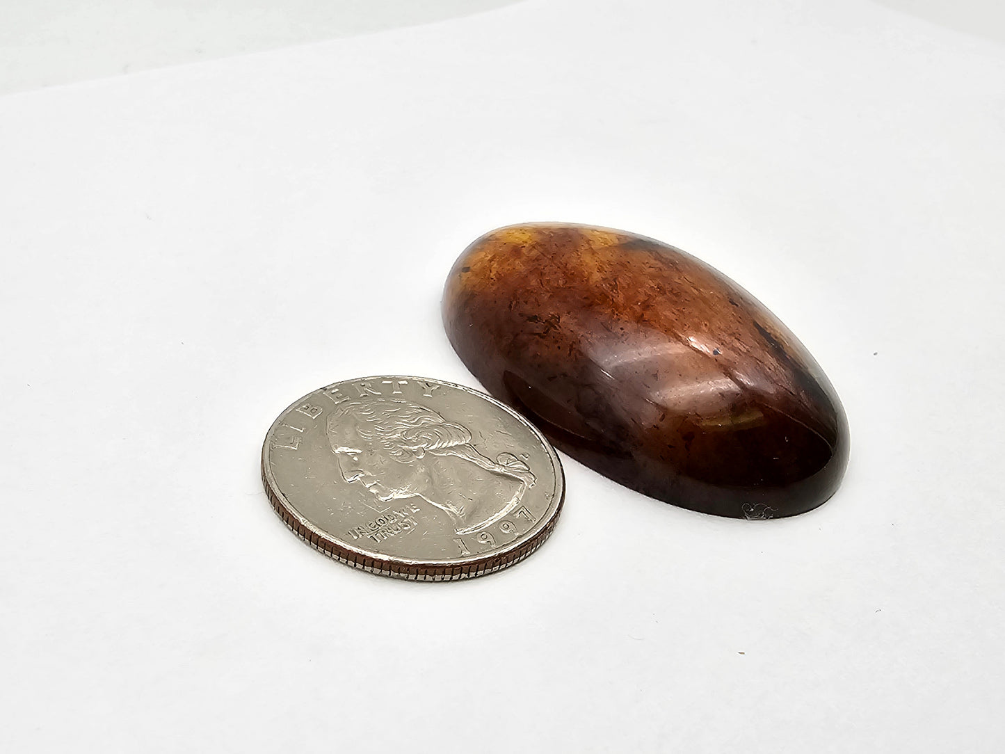 Amber authentic cabochon large