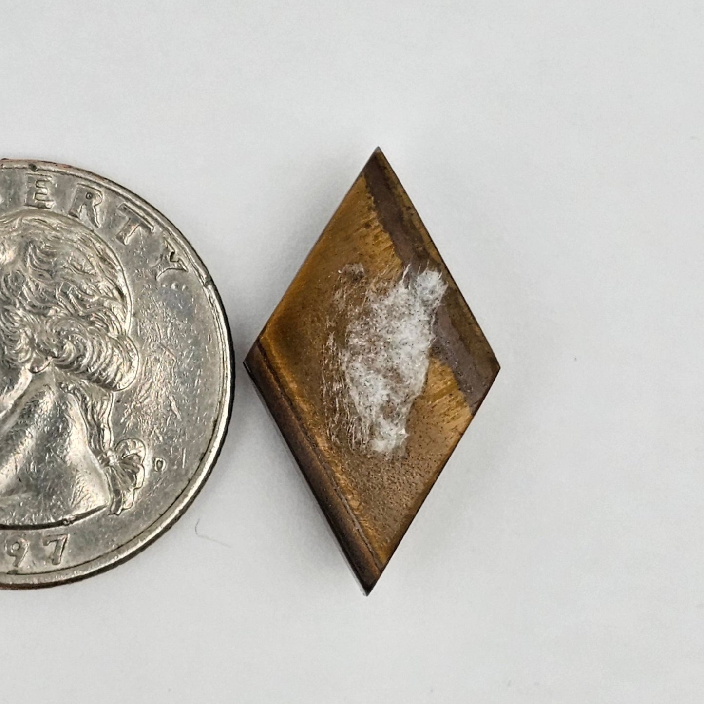 Tiger Eye Geometric Half Faceted Cabochon
