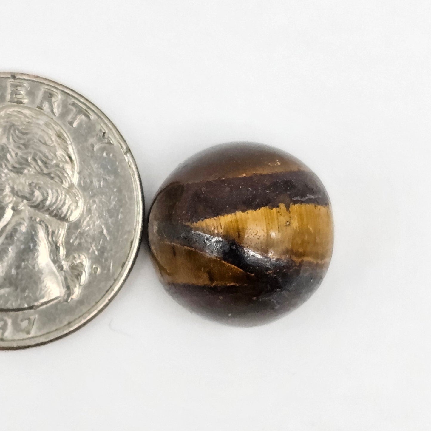 Tiger Eye Geometric Half Faceted Cabochon