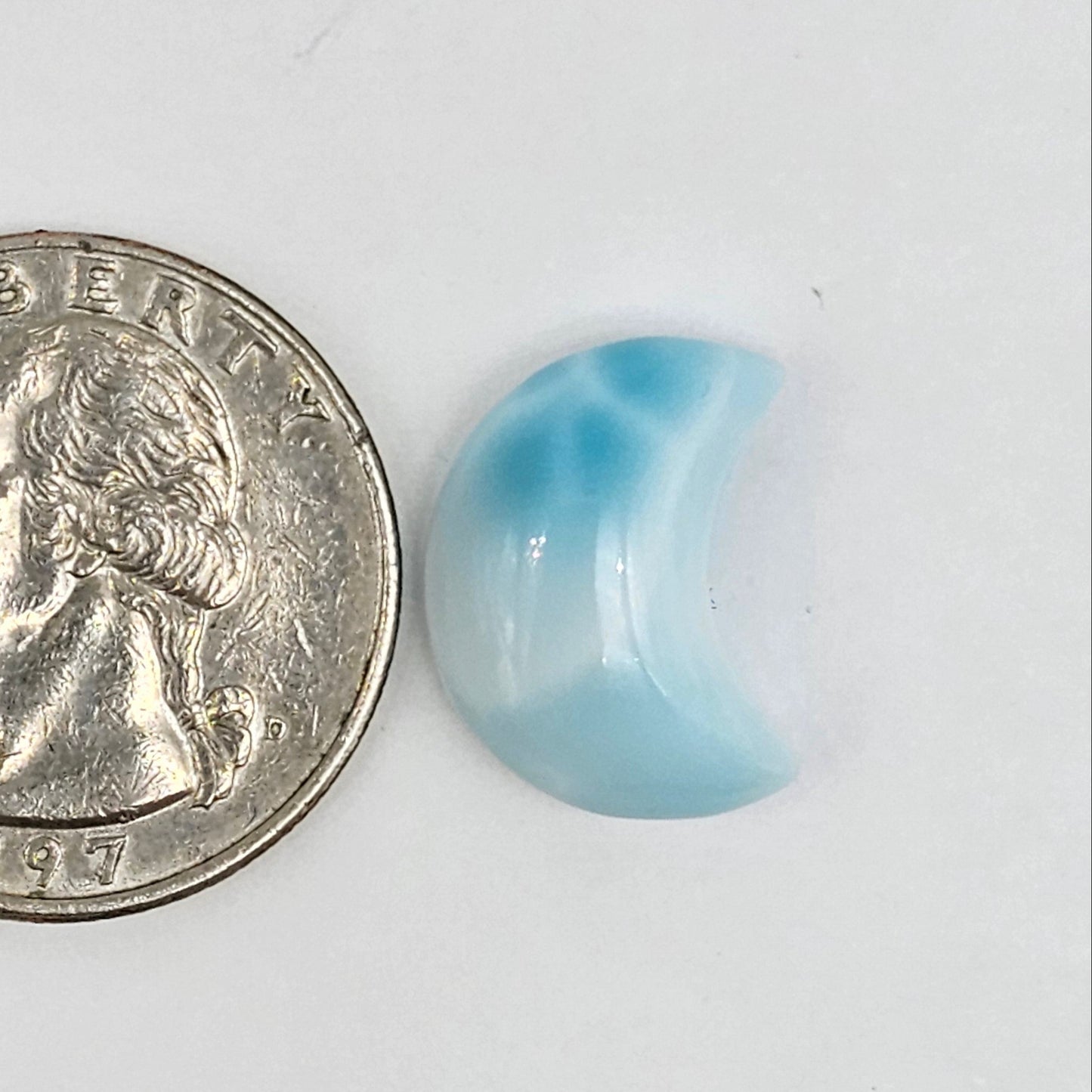 Larimar Moon Cabochon