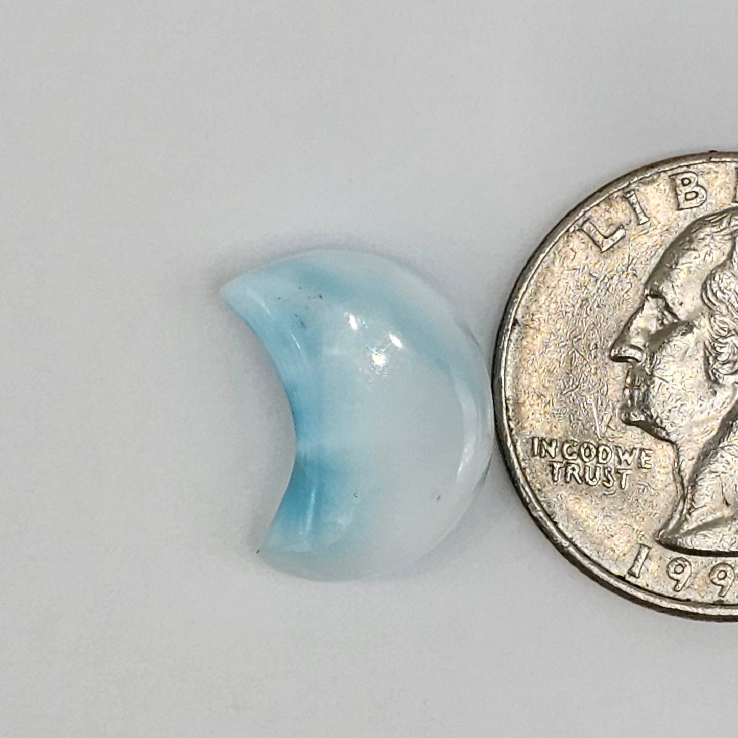 Larimar Moon Cabochon