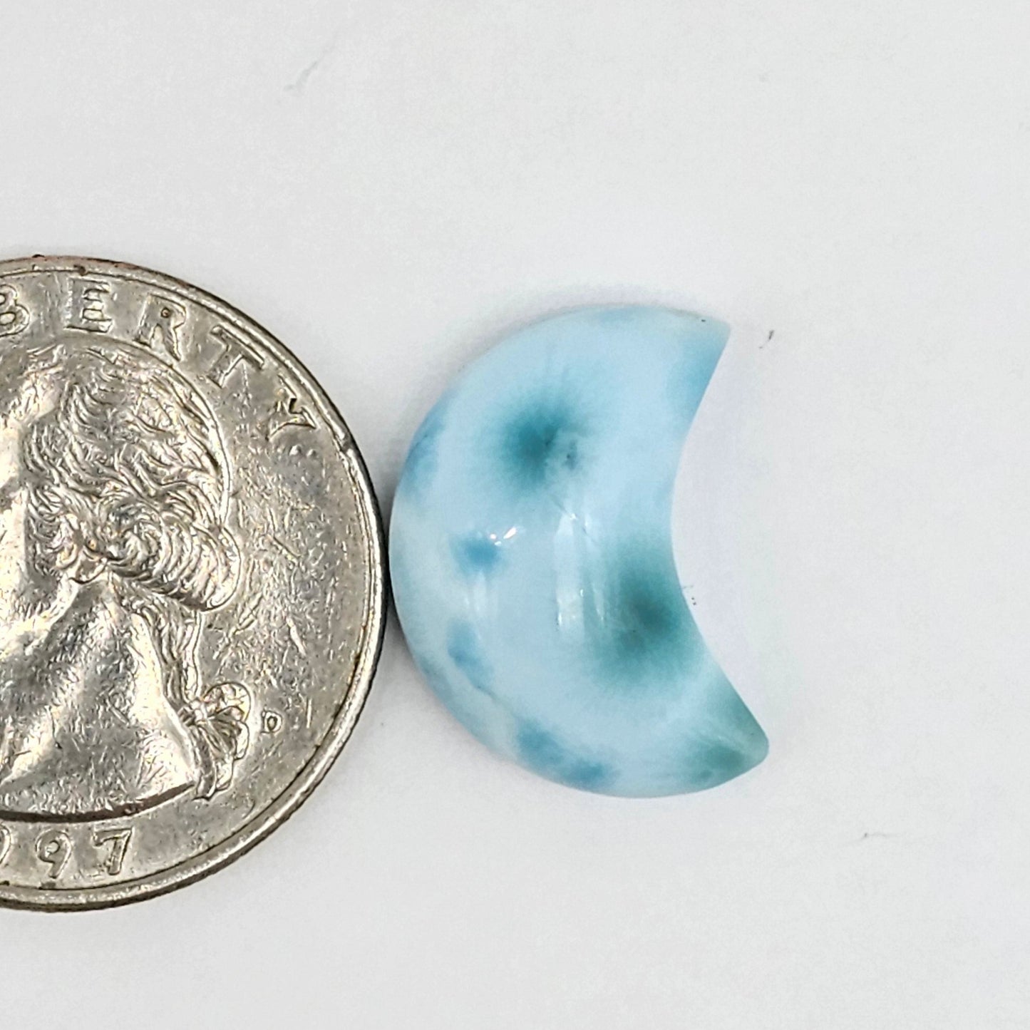 Larimar Moon Cabochon