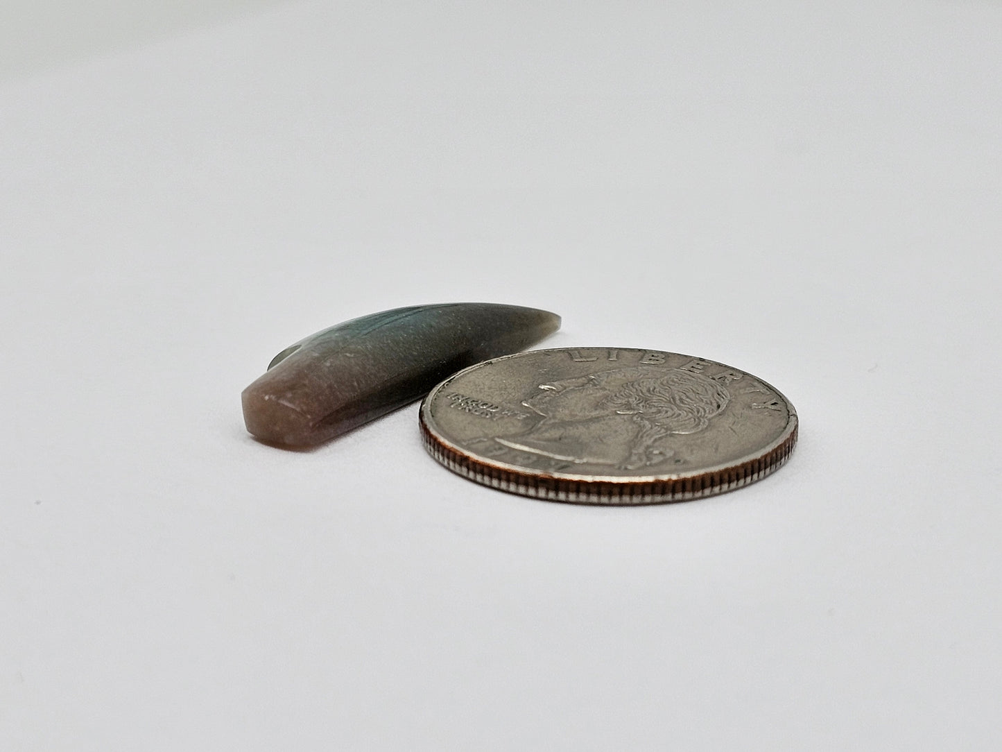 Green agate knife cabochon
