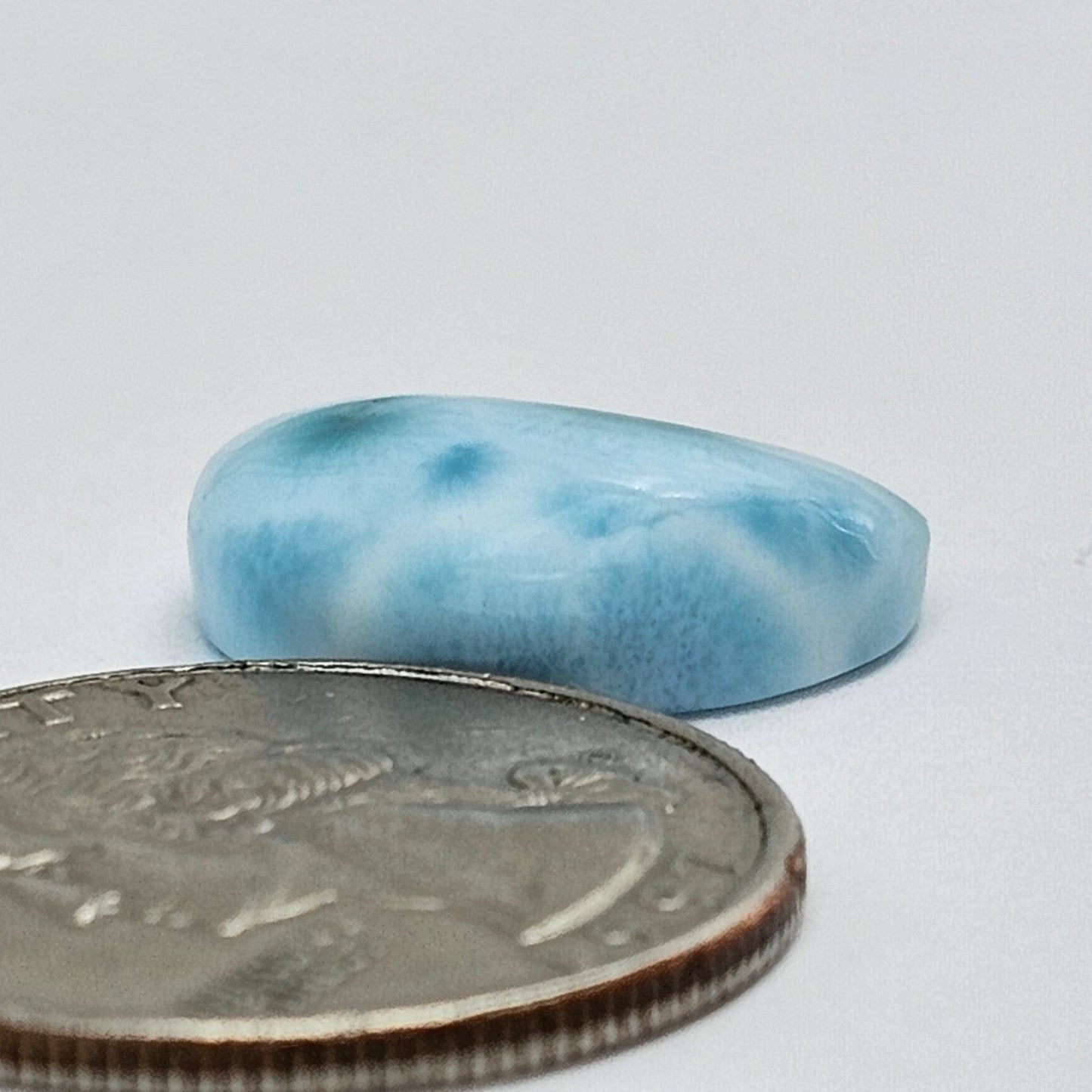 Larimar Moon Cabochon