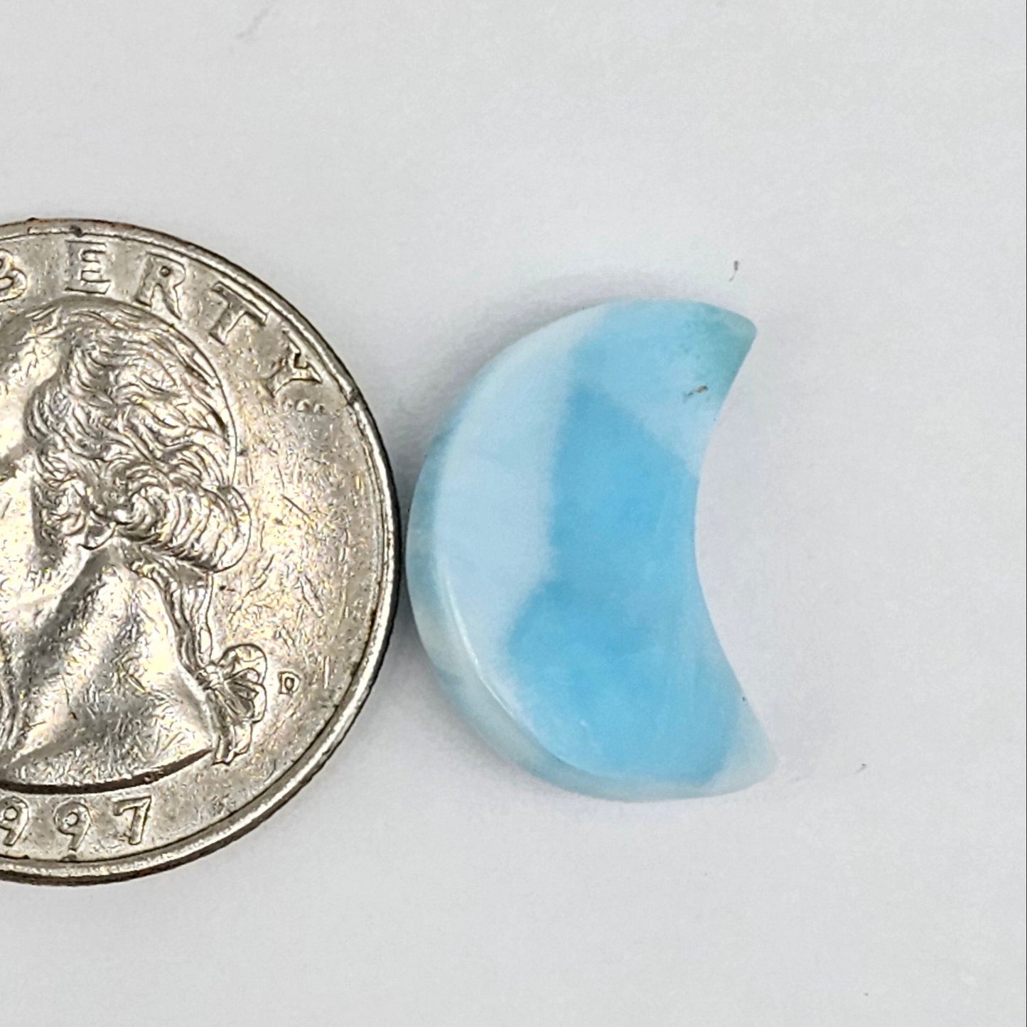 Larimar Moon Cabochon