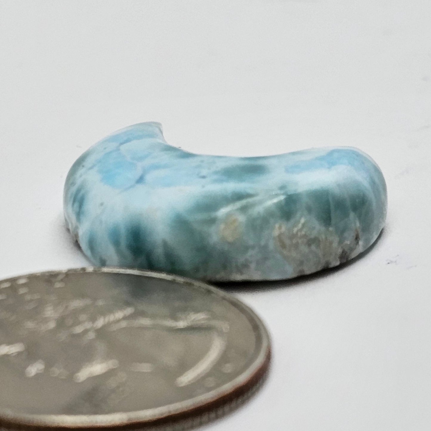 Larimar Moon Cabochon