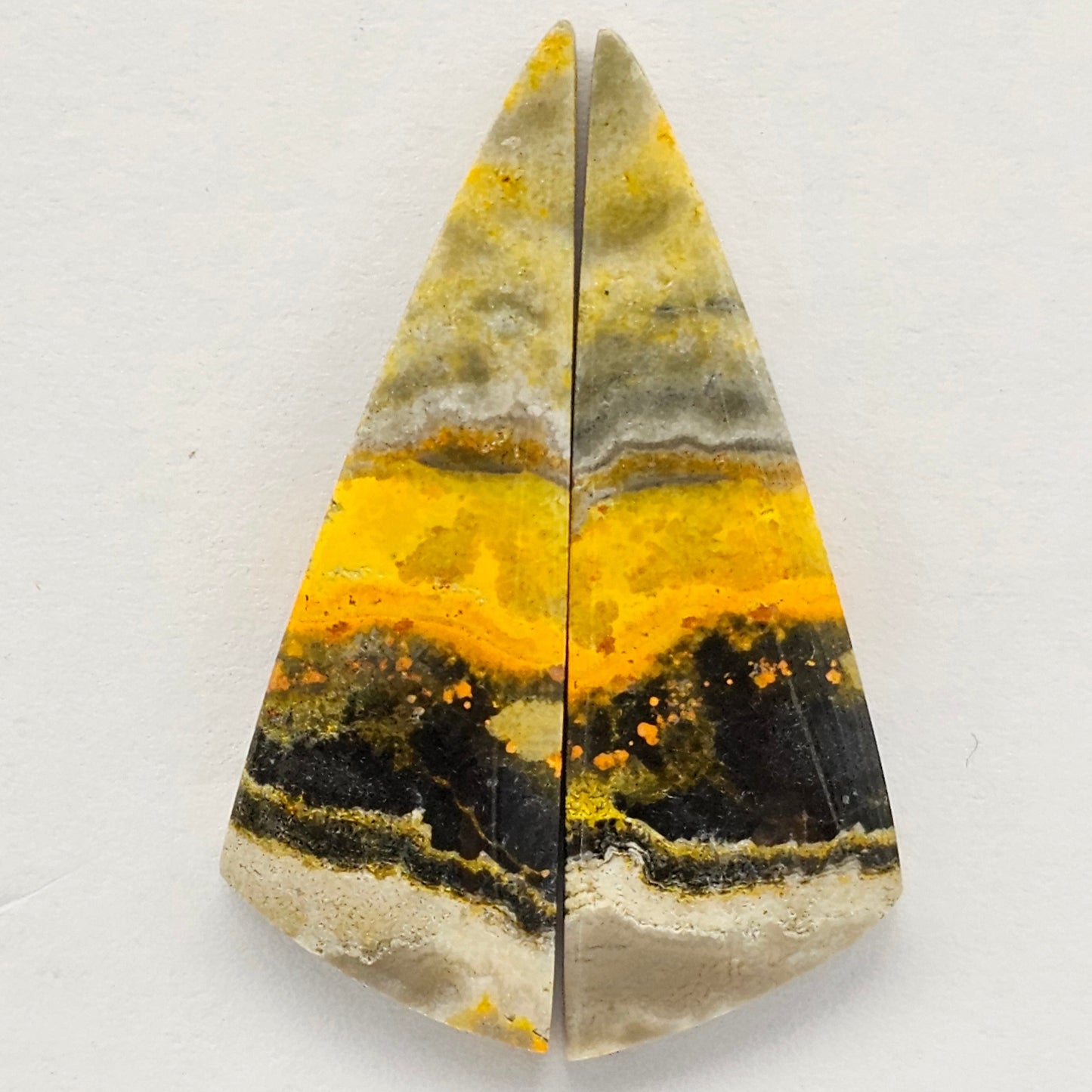 Bumblebee Jasper Cabochon Pair
