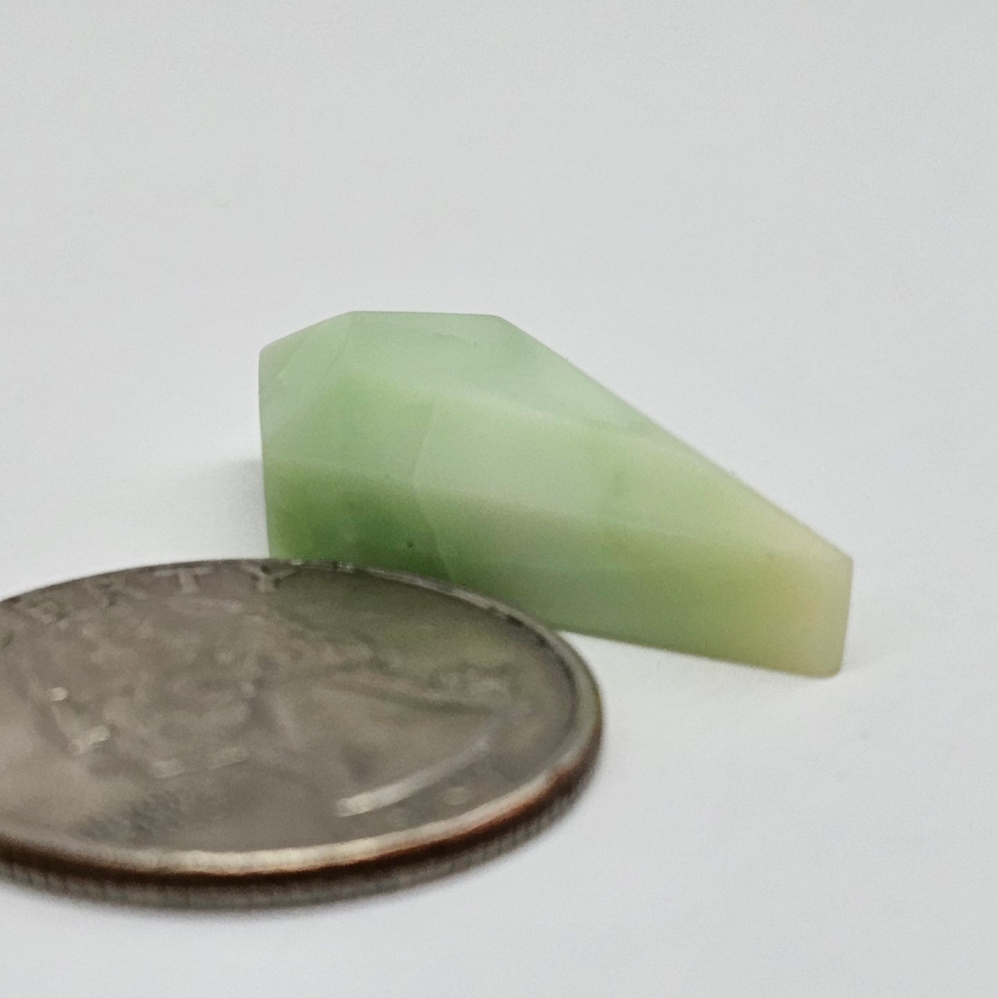 Chrysoprase Long Diamond Cabochon
