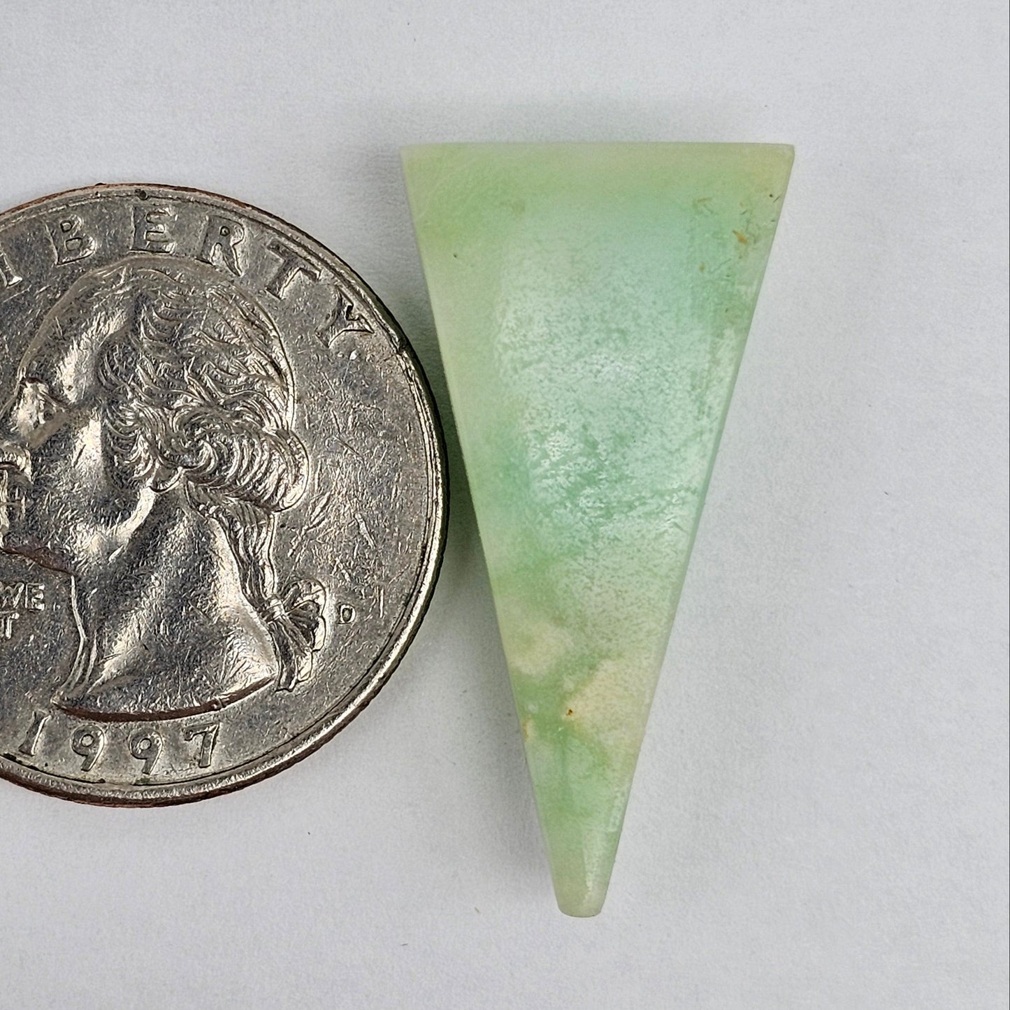 Chrysoprase Long Triangle Cabochon