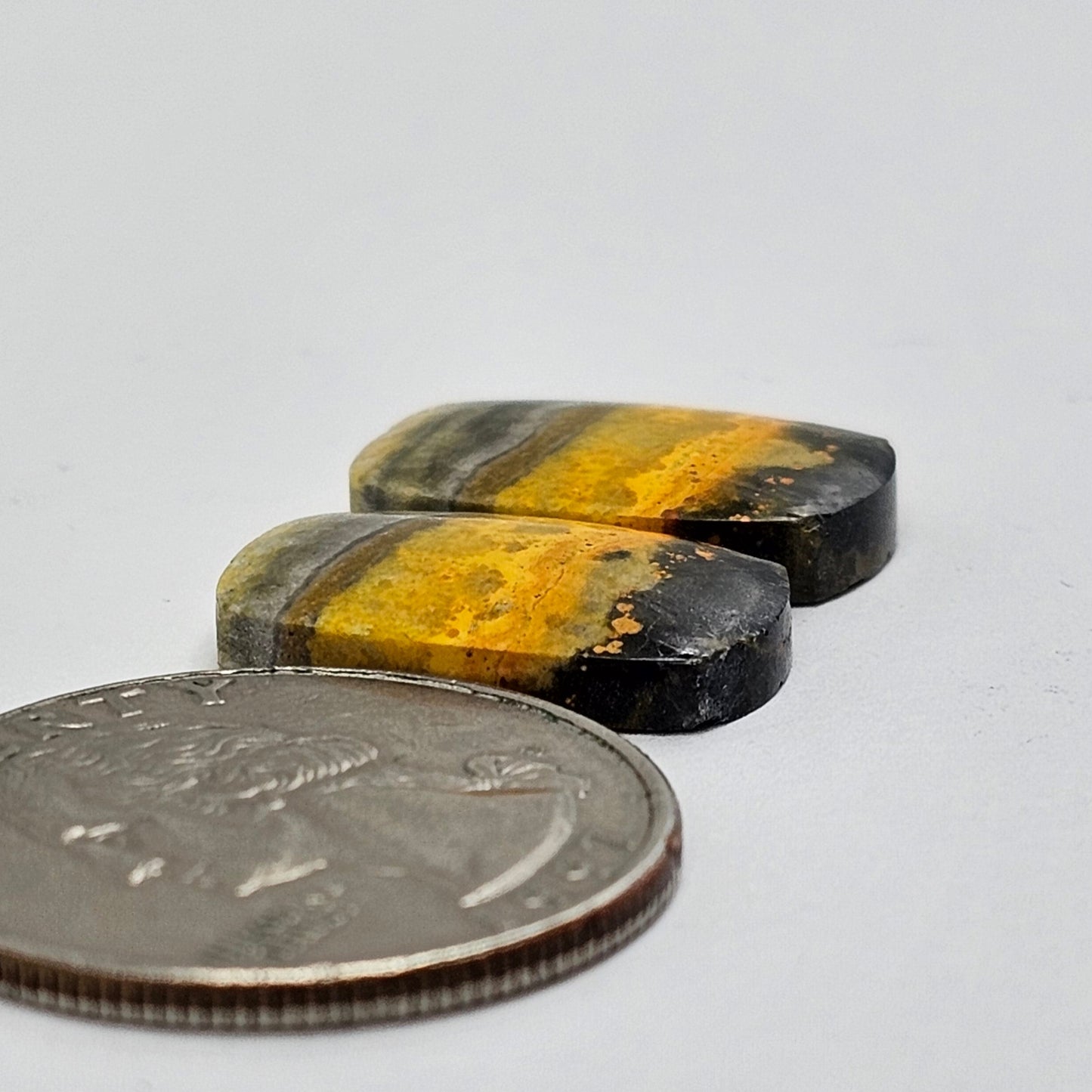 Bumblebee Jasper Cabochon Pair