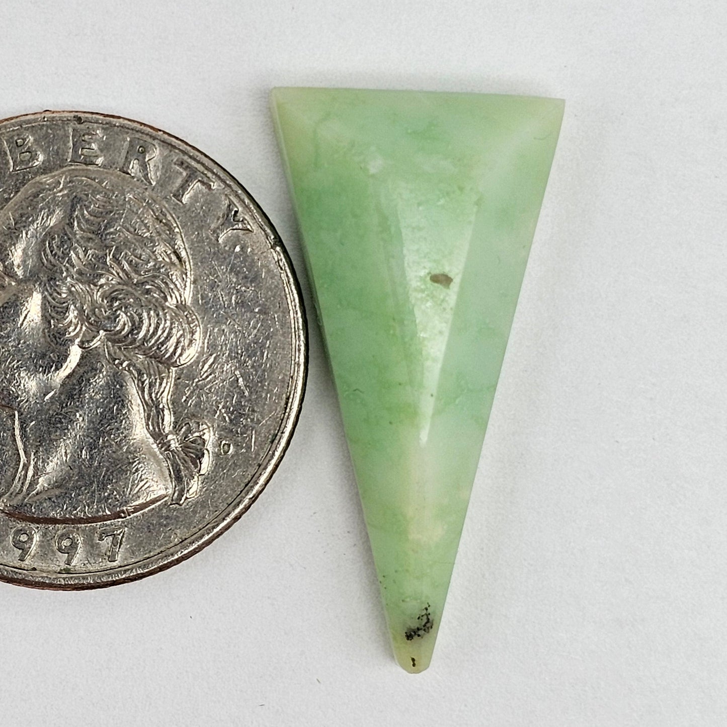 Chrysoprase Long Triangle Cabochon