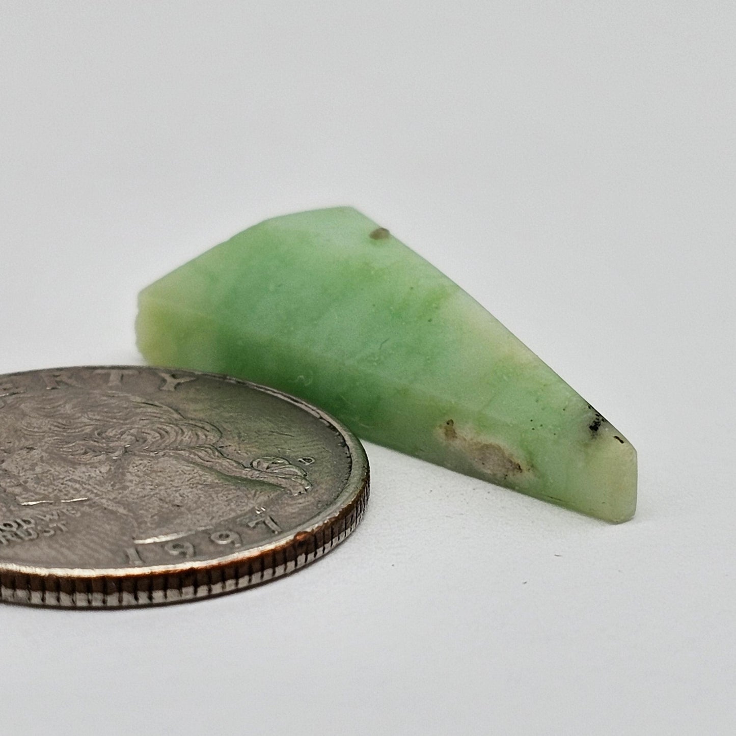 Chrysoprase Long Triangle Cabochon
