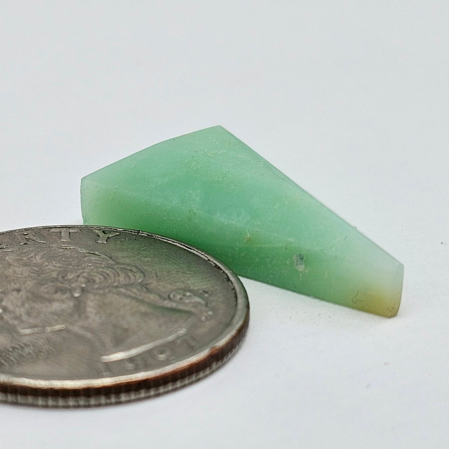 Chrysoprase Long Triangle Cabochon