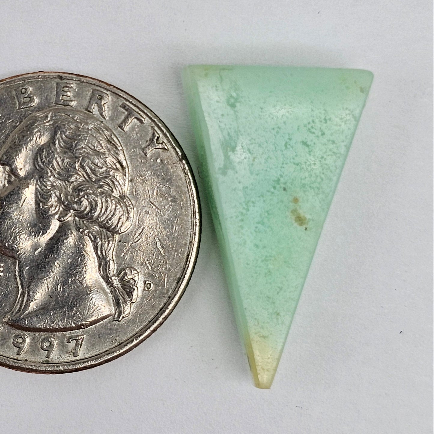Chrysoprase Long Triangle Cabochon