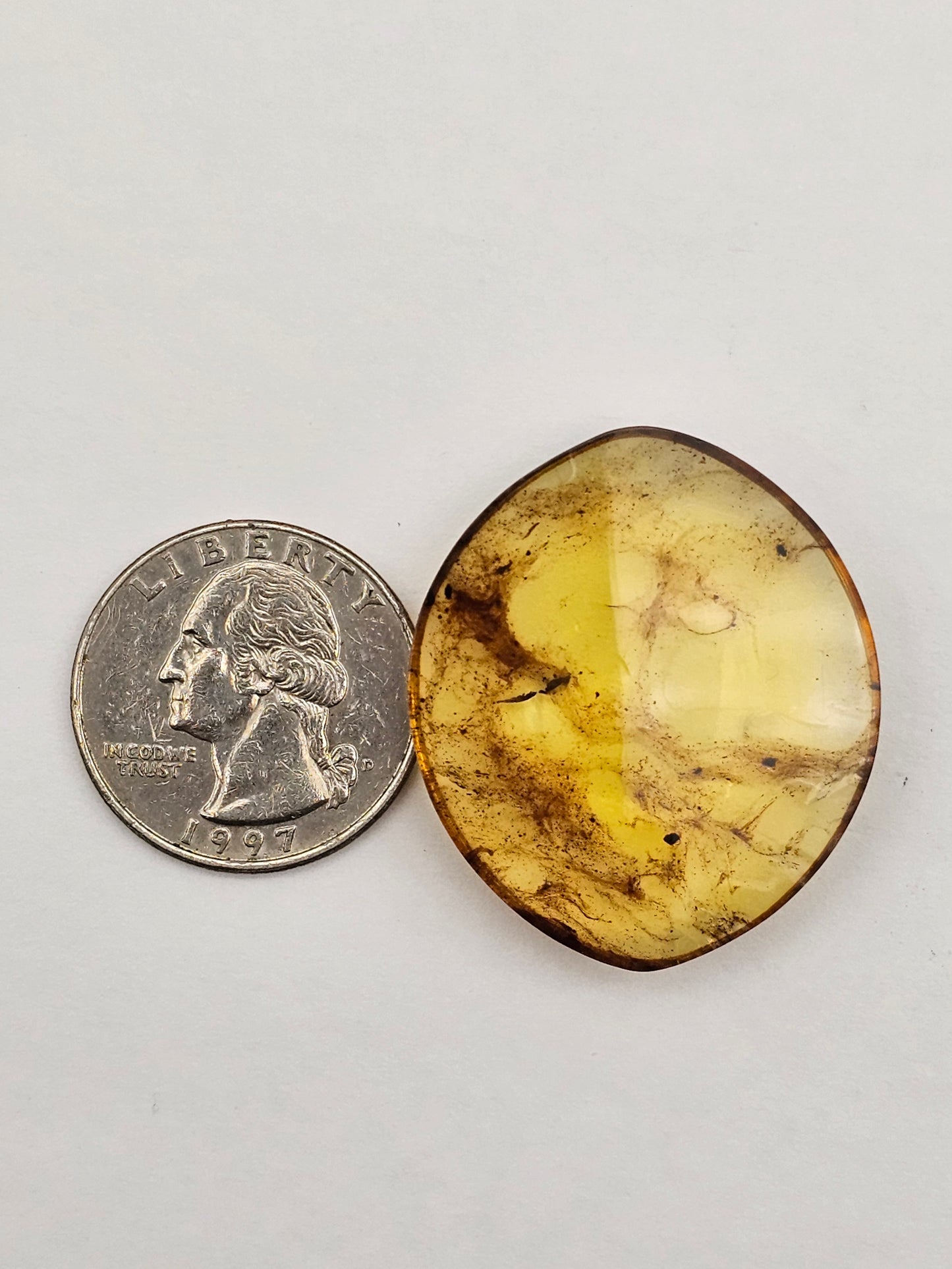 Amber authentic cabochon large