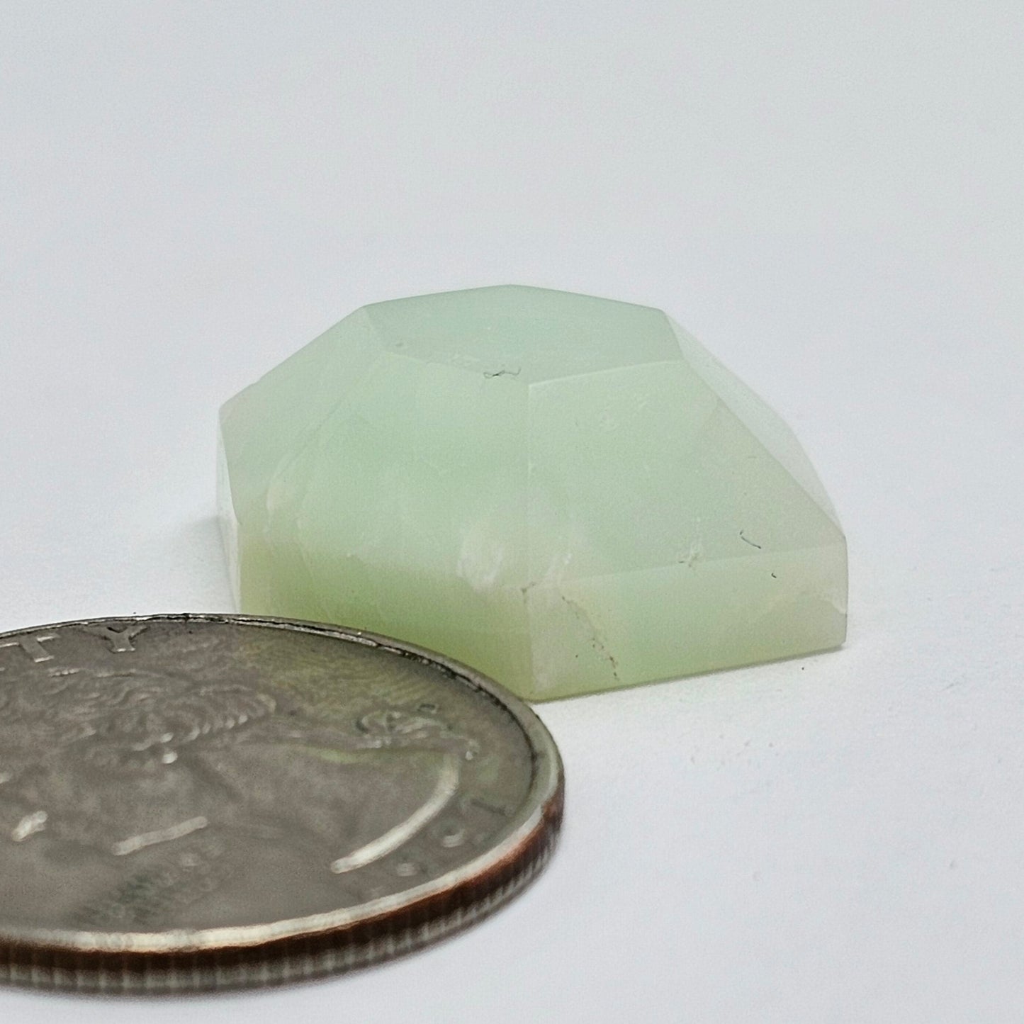 Chrysoprase Short Hexagon Cabochon