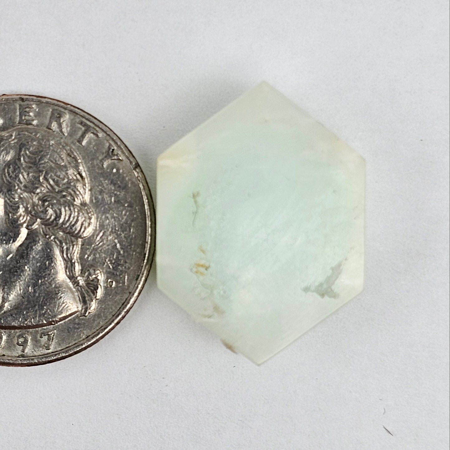 Chrysoprase Short Hexagon Cabochon