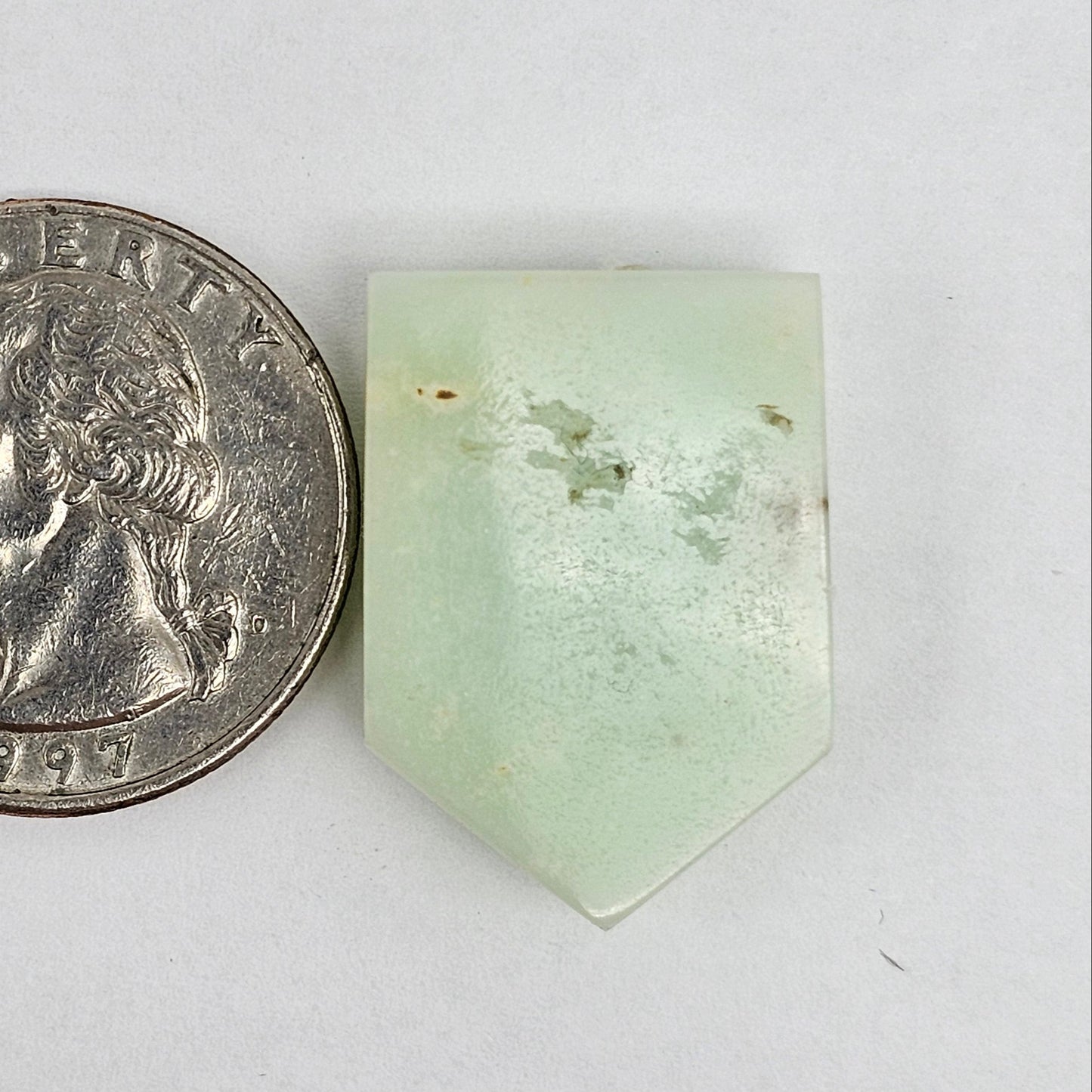Chrysoprase Short Shield Cabochon