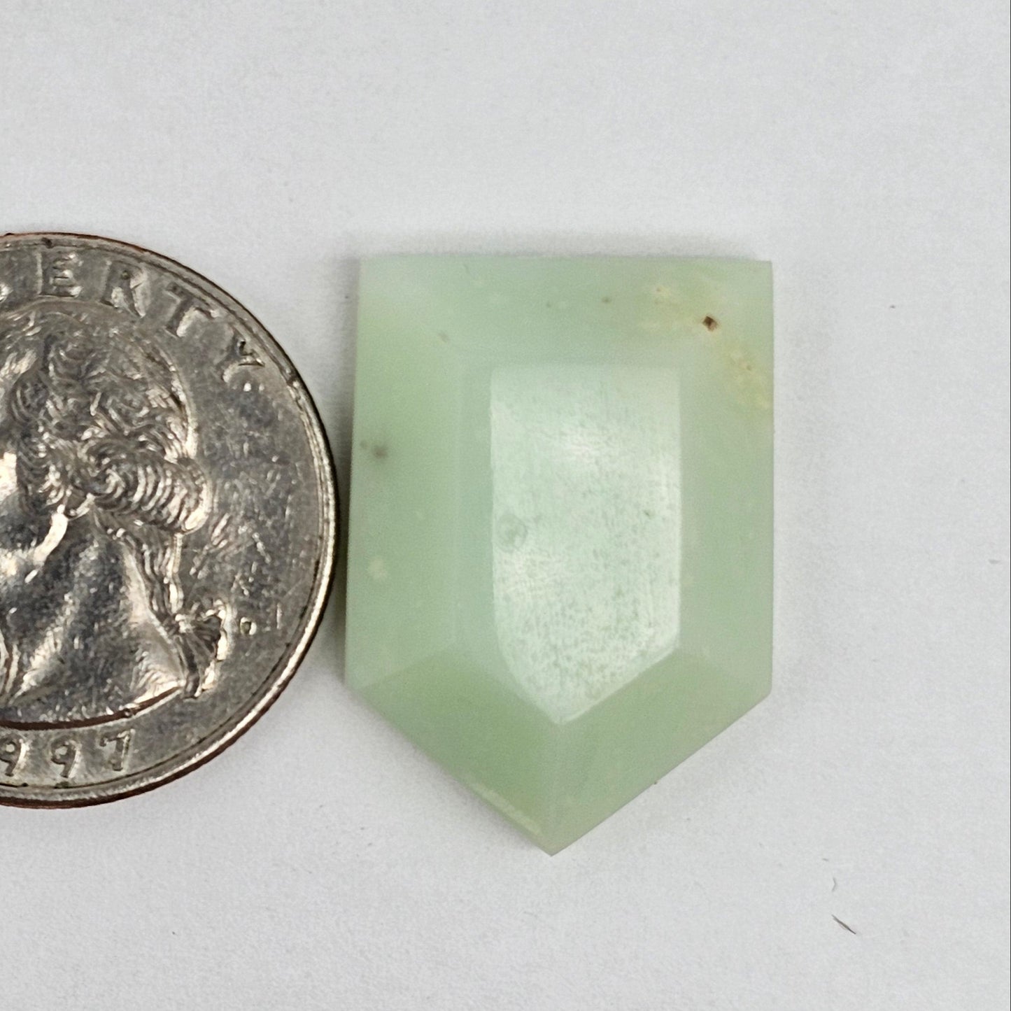 Chrysoprase Short Shield Cabochon