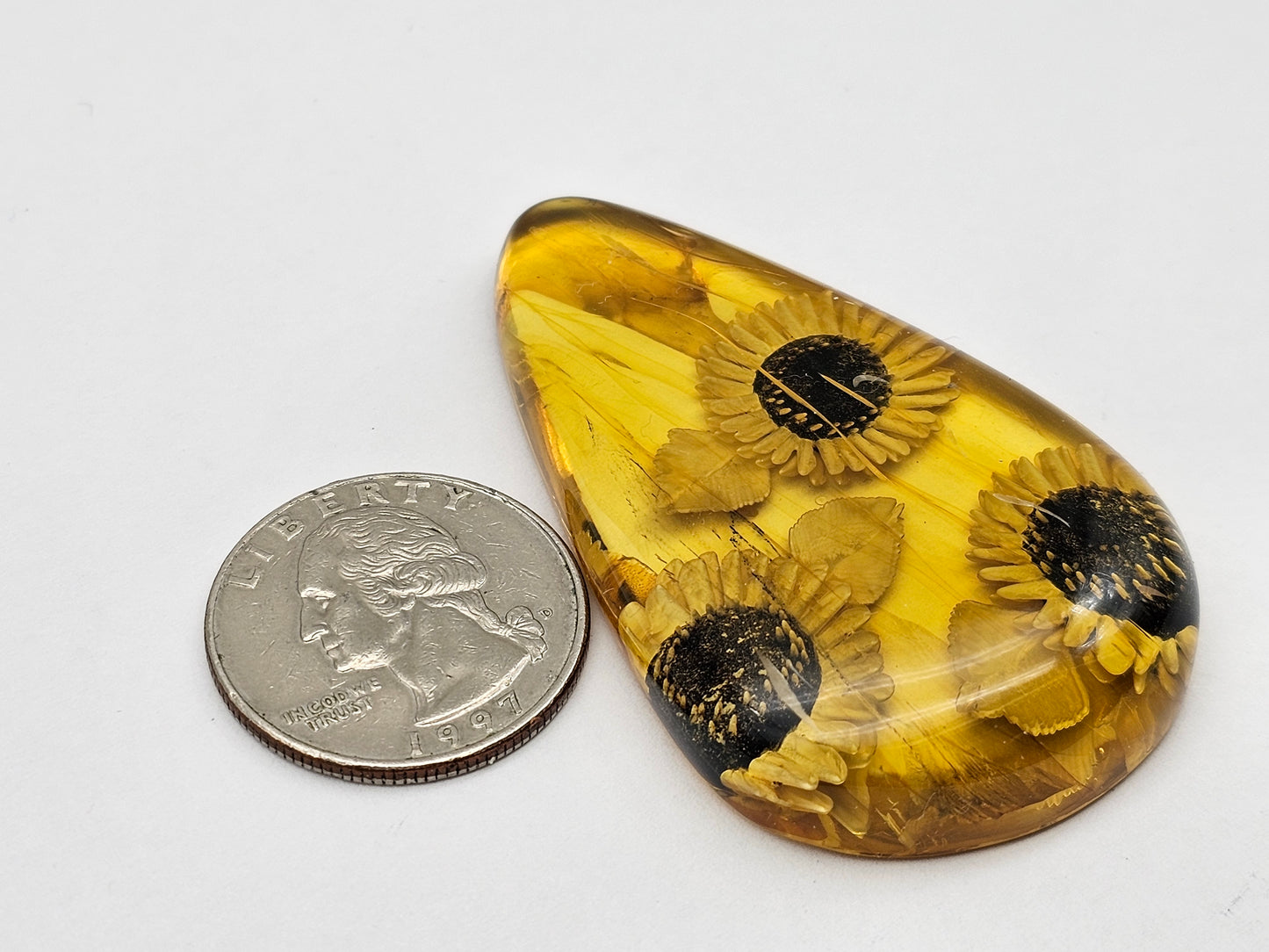 Amber authentic intaglio cabochon large