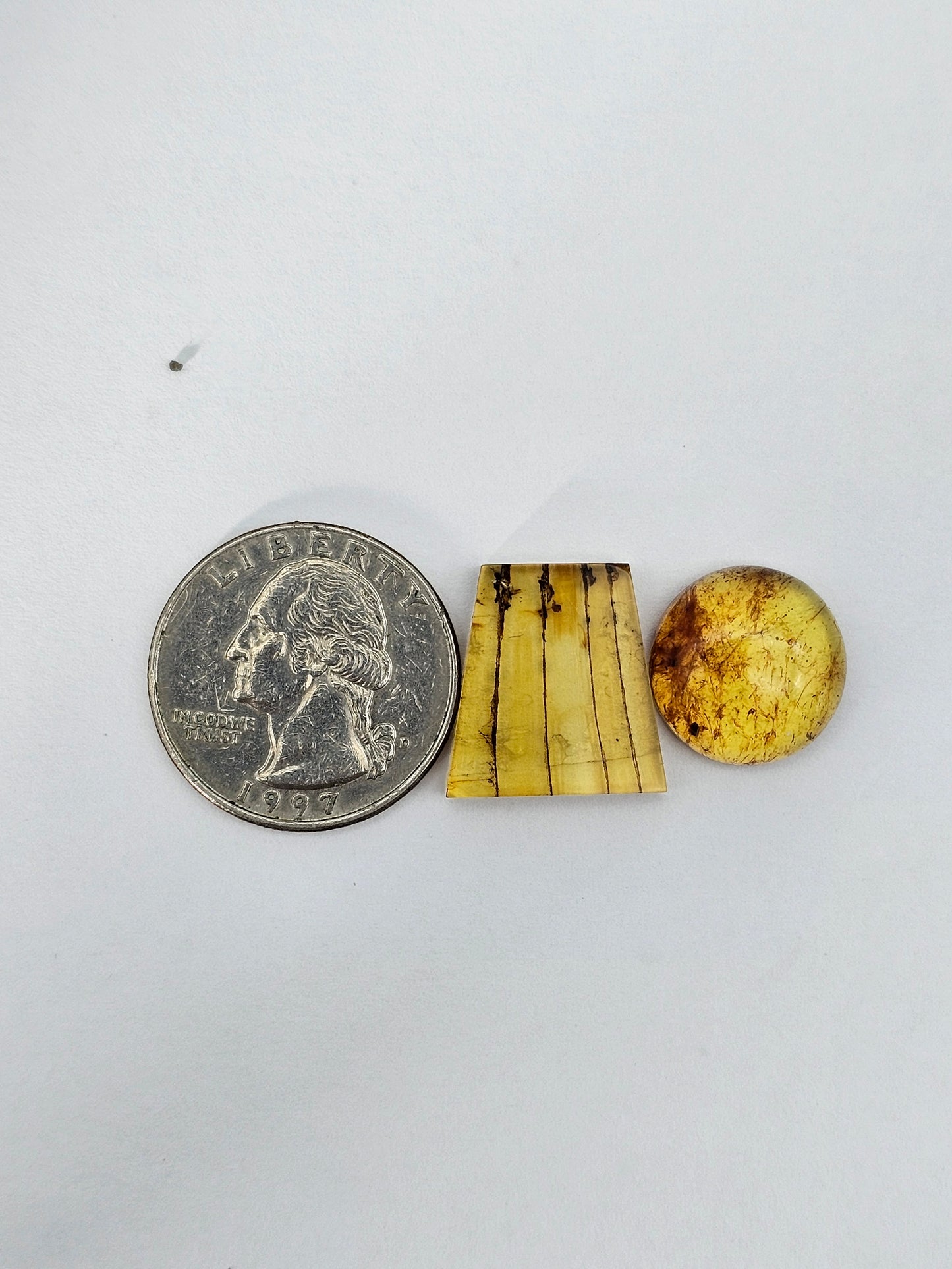 Amber authentic cabochon set large
