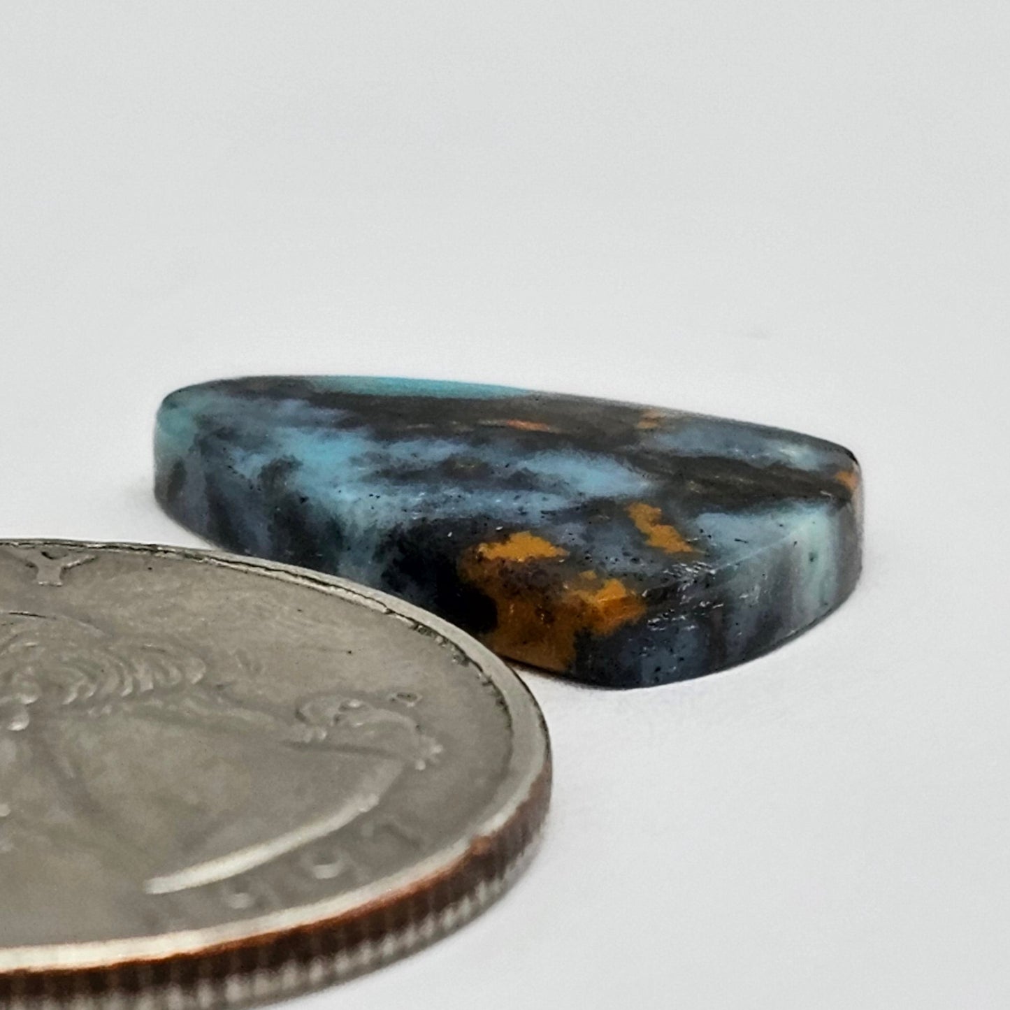 Blue Opal Petrified Wood Cabochon - High Quality