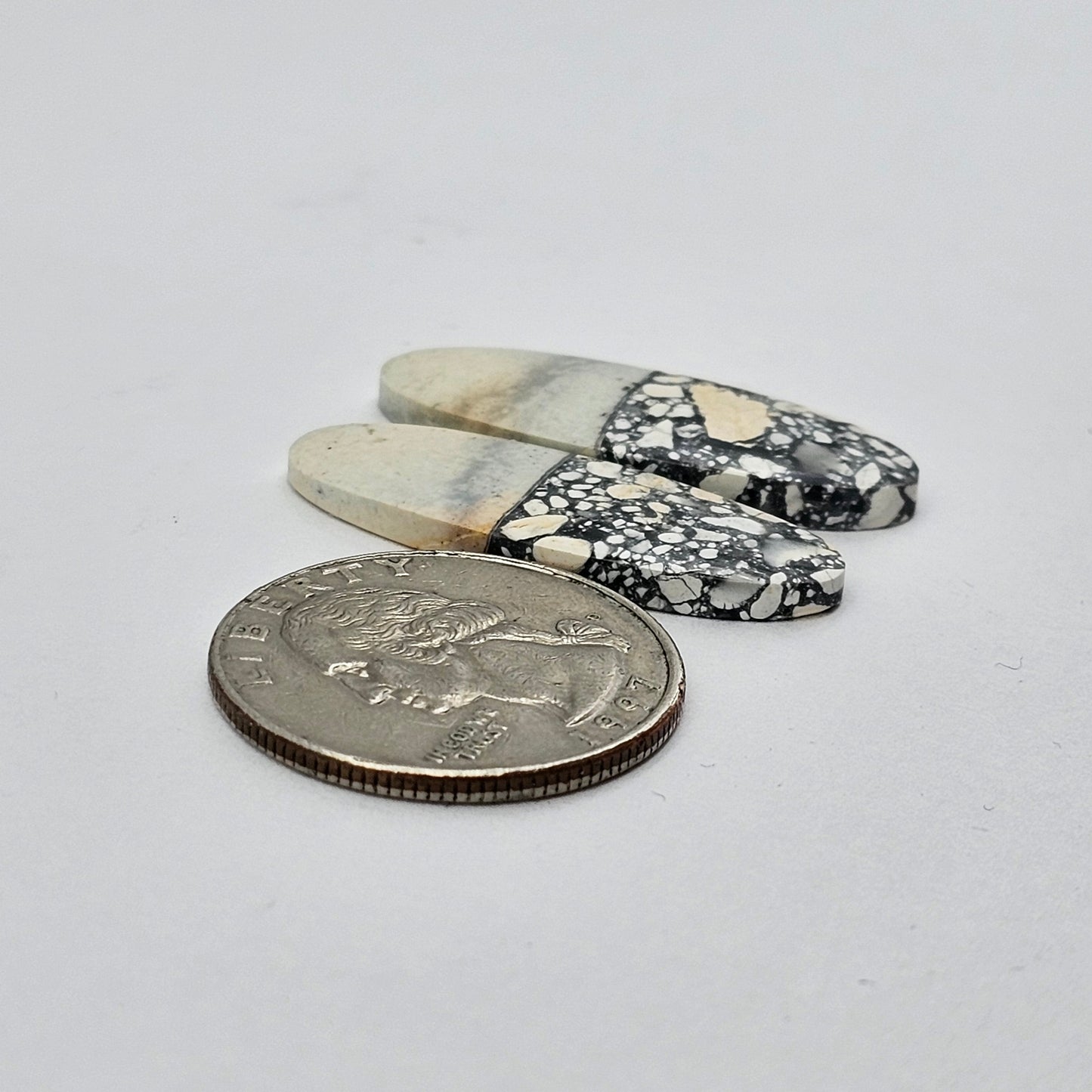 Maligano Jasper cabochon pair