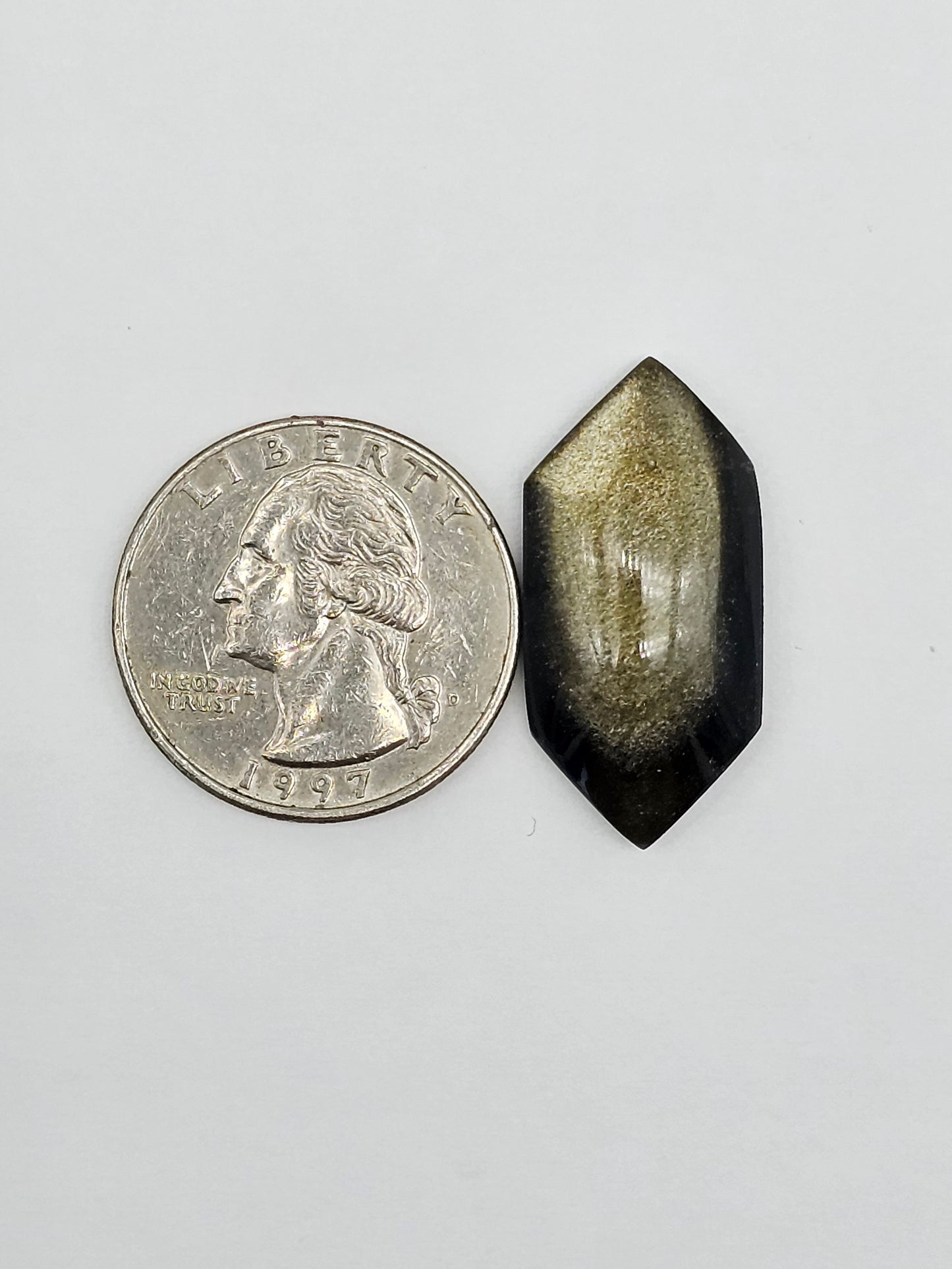 Golden Obsidian Long Diamond Cabochon