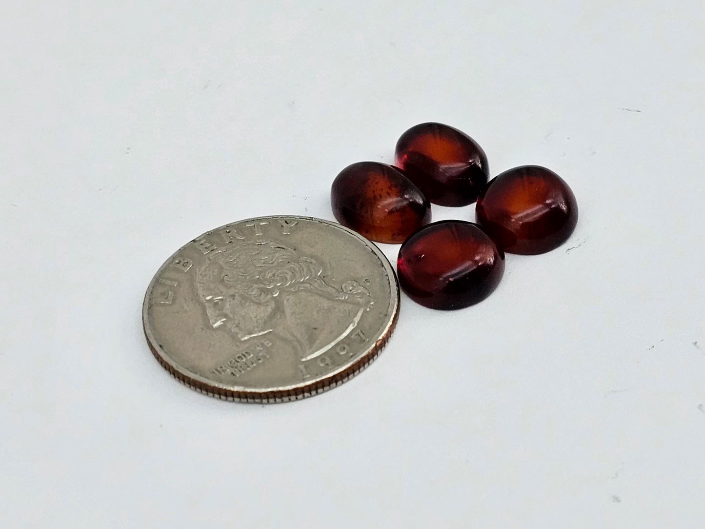 Amber authentic cabochon pair lot