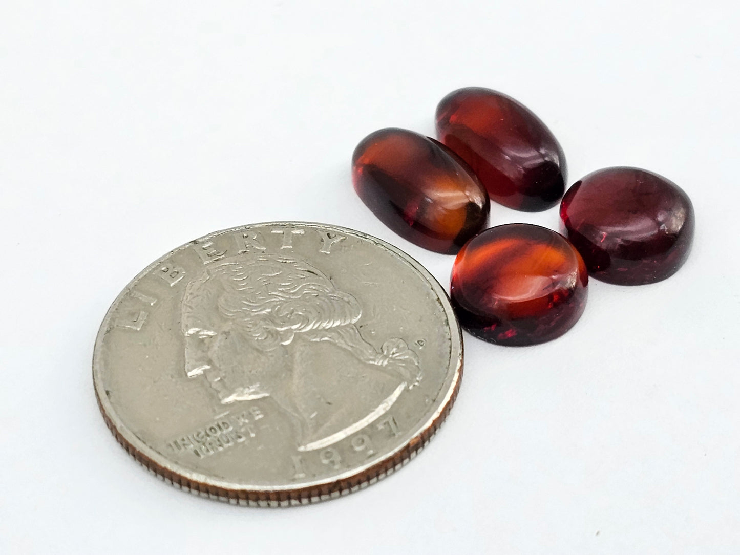 Amber authentic cabochon pair lot