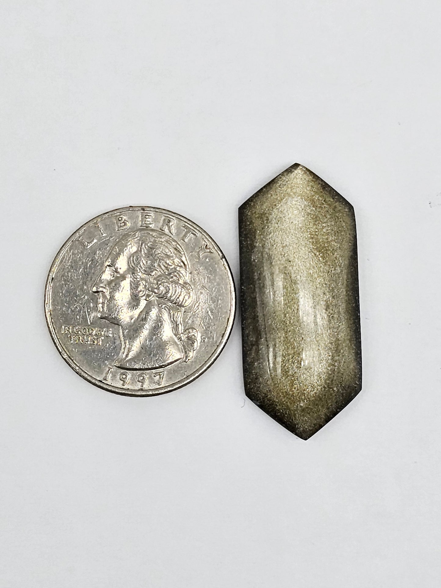 Golden Obsidian Long Diamond Cabochon
