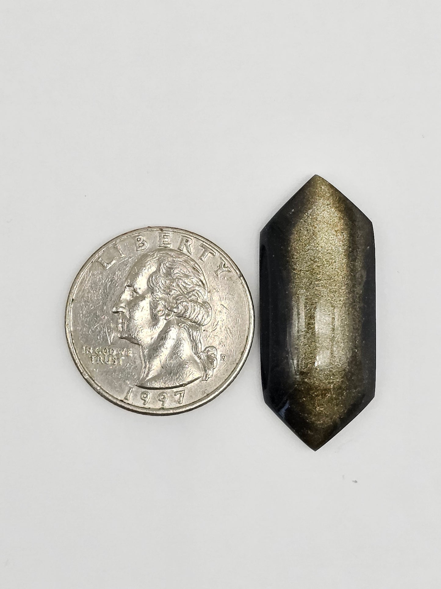 Golden Obsidian Long Diamond Cabochon