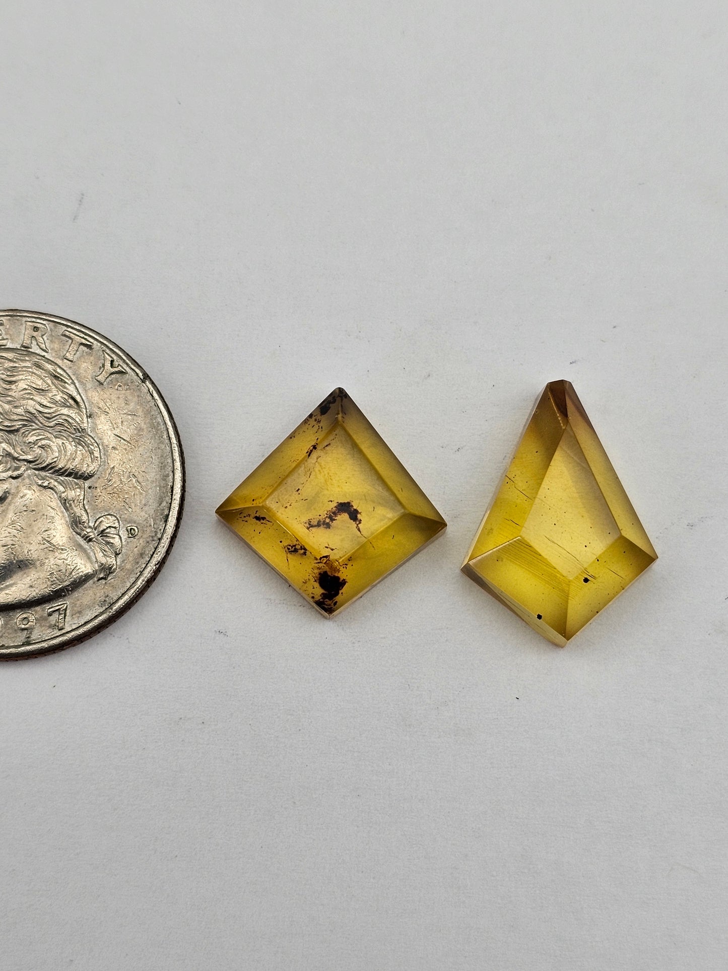 Amber authentic cabochon set large