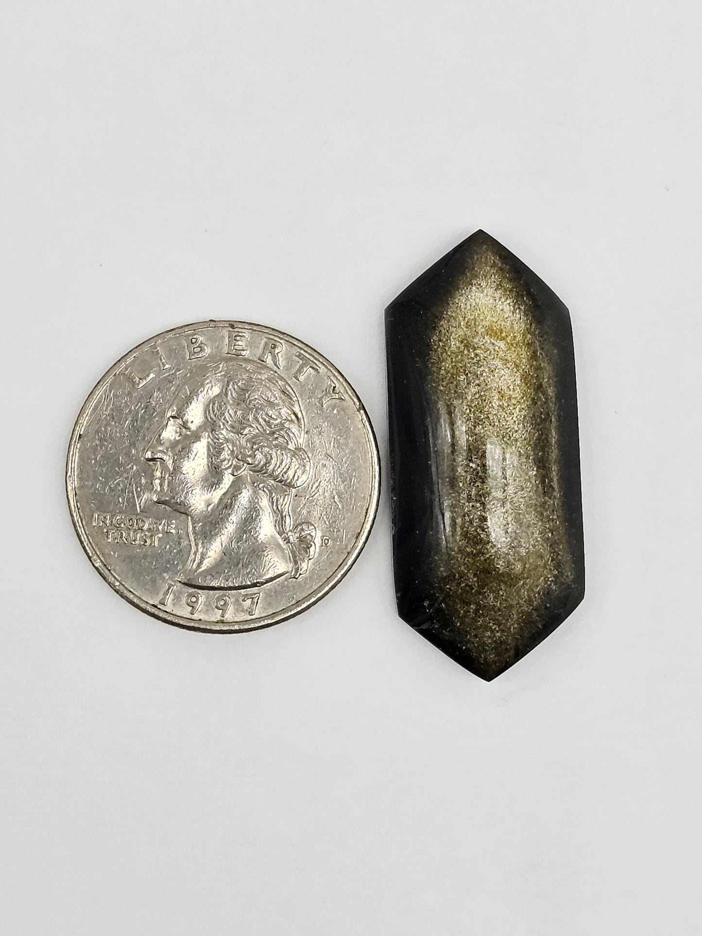 Golden Obsidian Long Diamond Cabochon