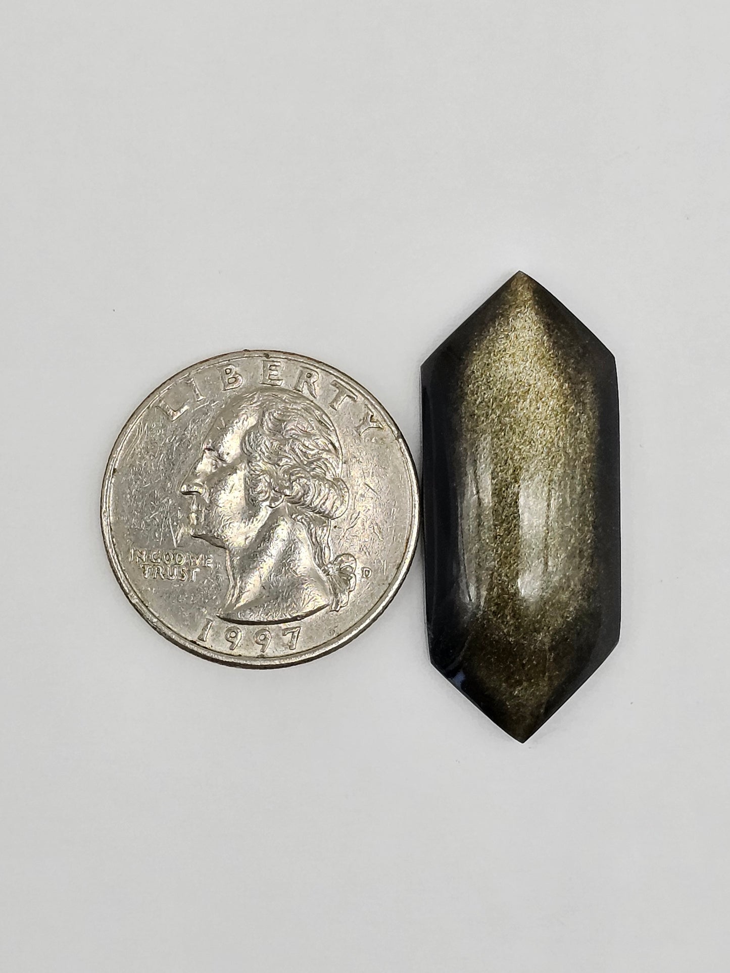 Golden Obsidian Long Diamond Cabochon