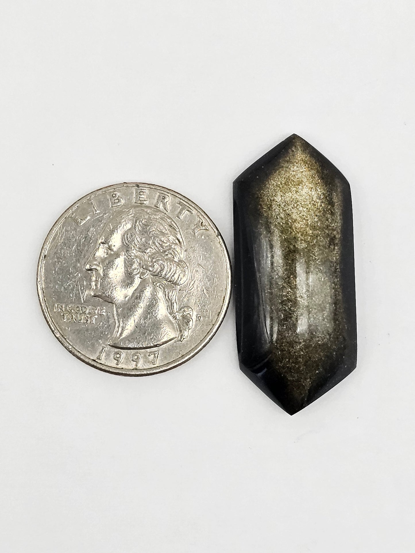 Golden Obsidian Long Diamond Cabochon