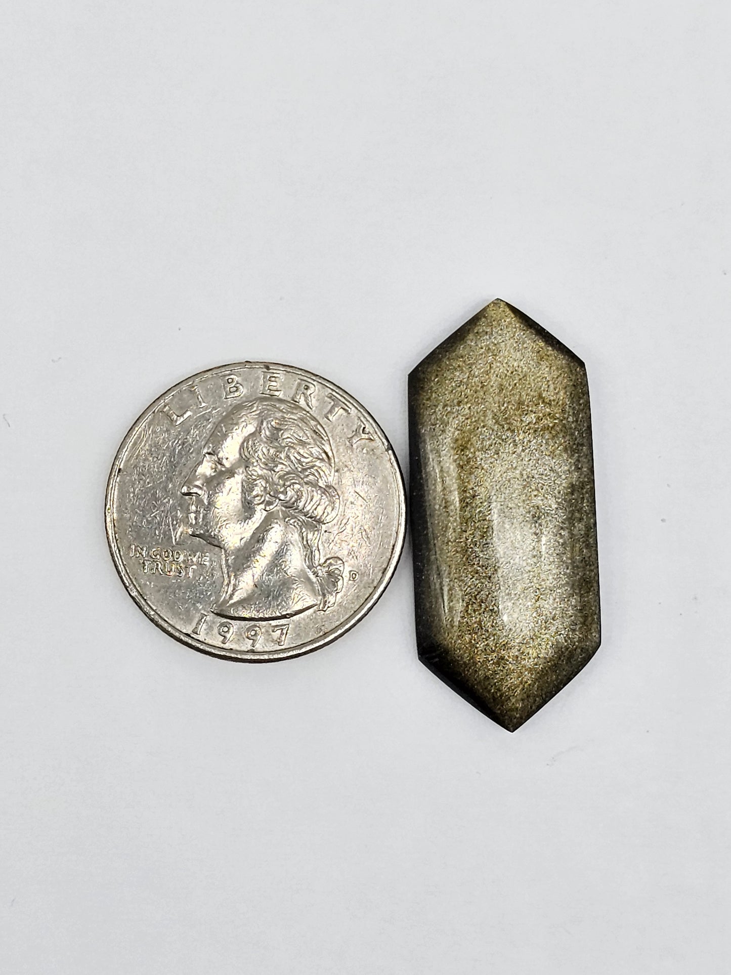 Golden Obsidian Long Diamond Cabochon