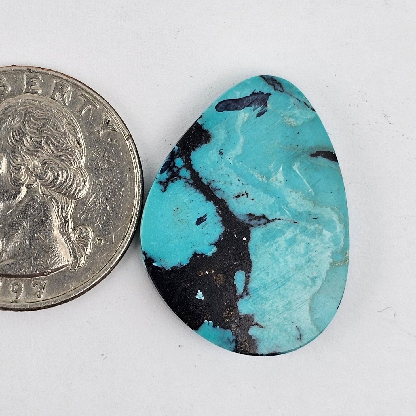 Cloud Mountain Turquoise Cabochon Large