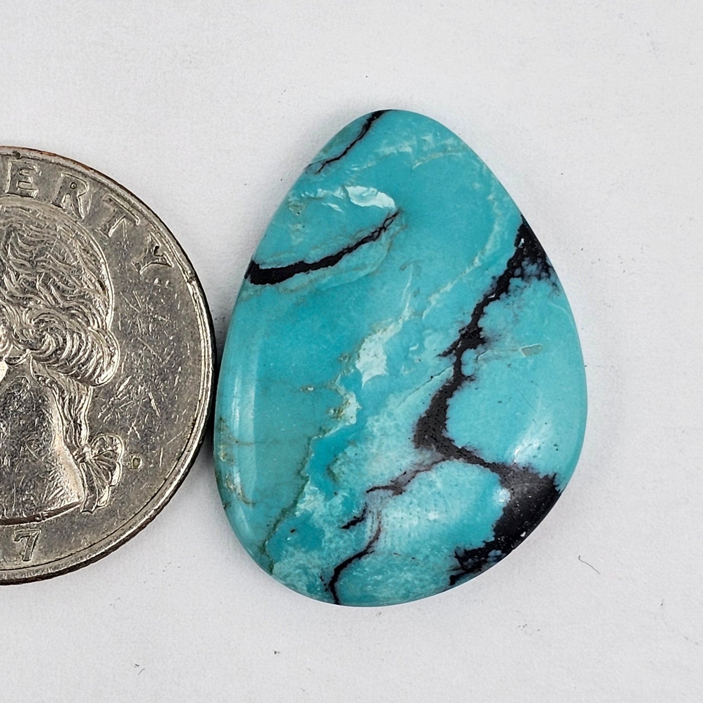 Cloud Mountain Turquoise Cabochon Large