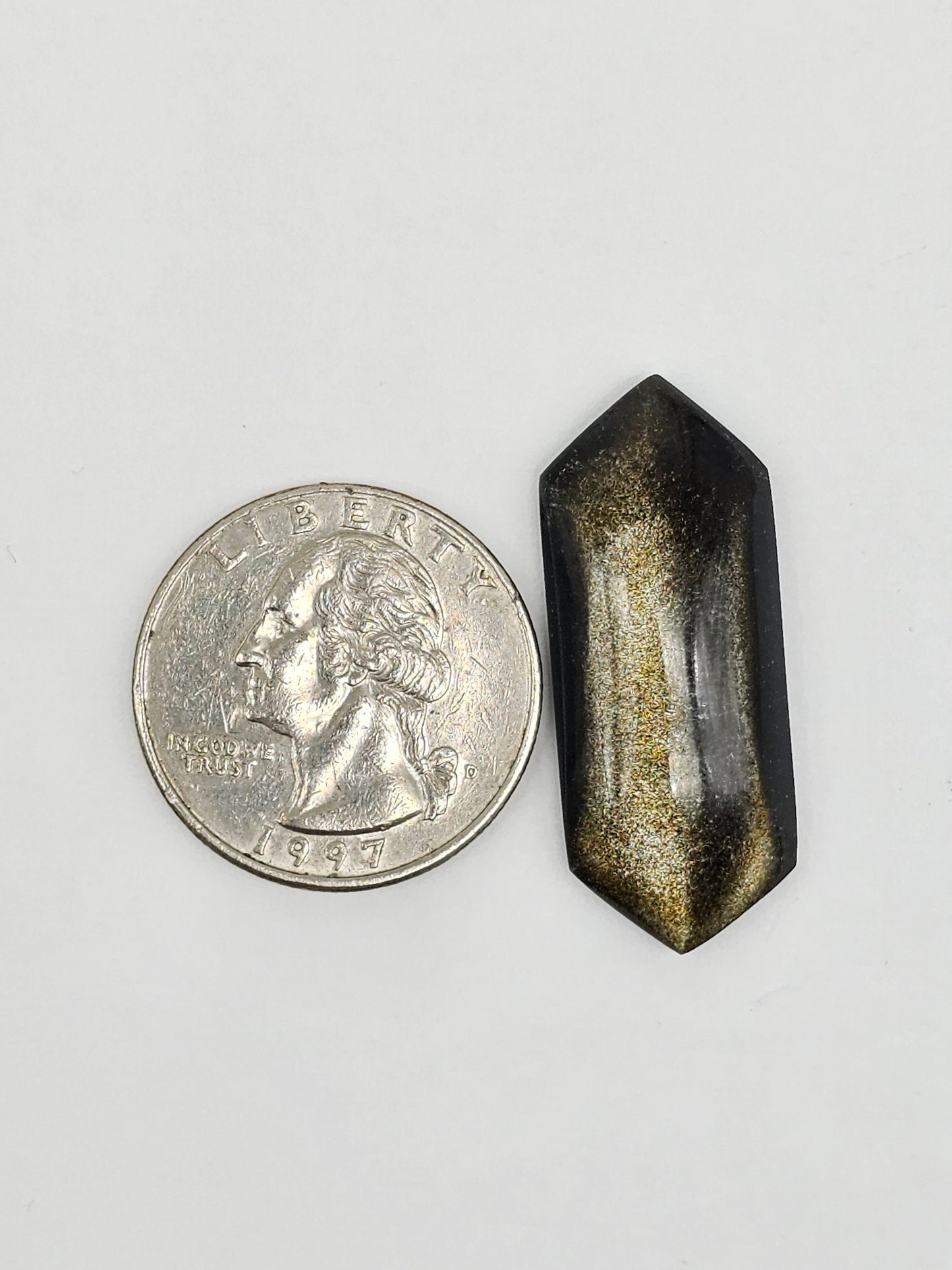 Golden Obsidian Long Diamond Cabochon