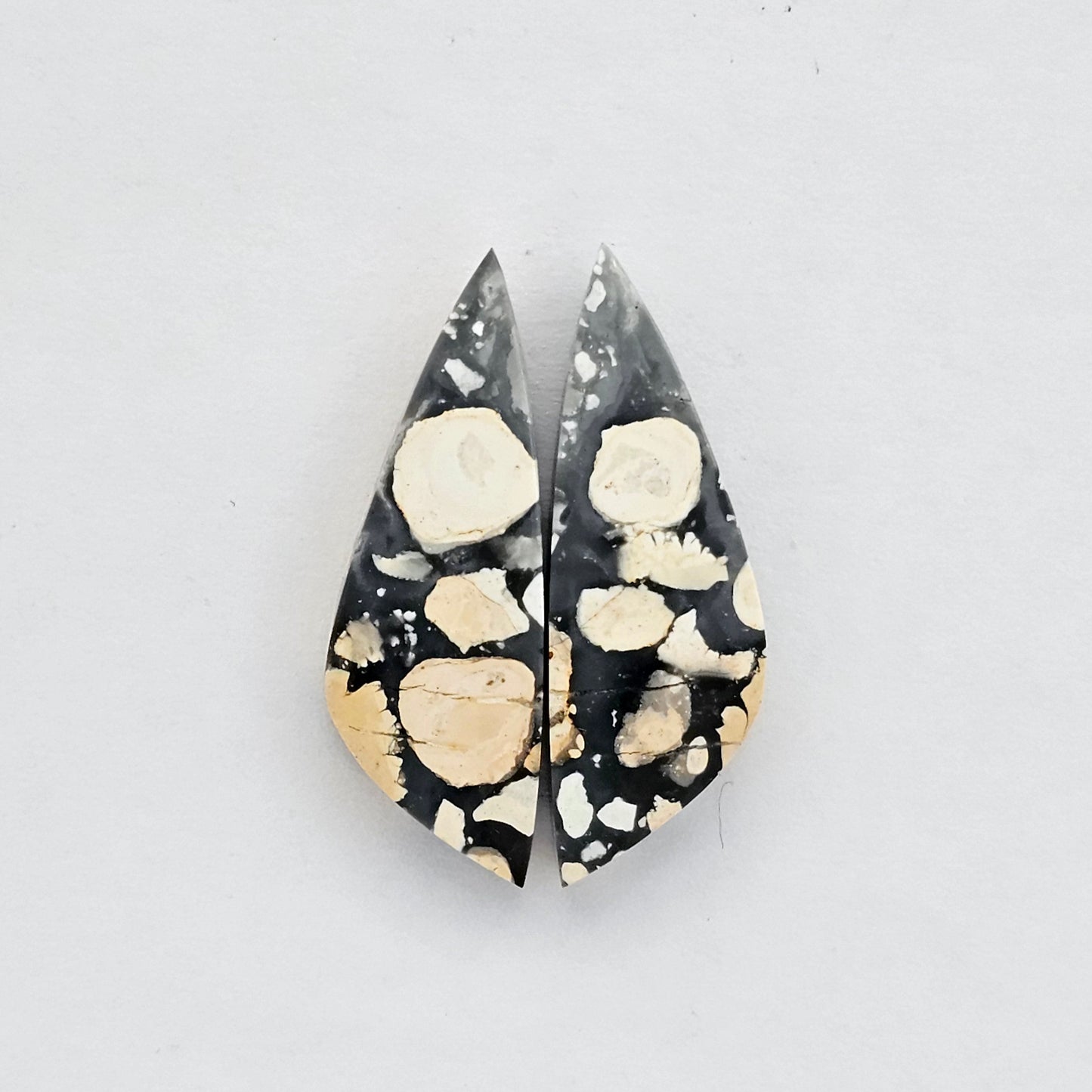 Maligano Jasper cabochon pair