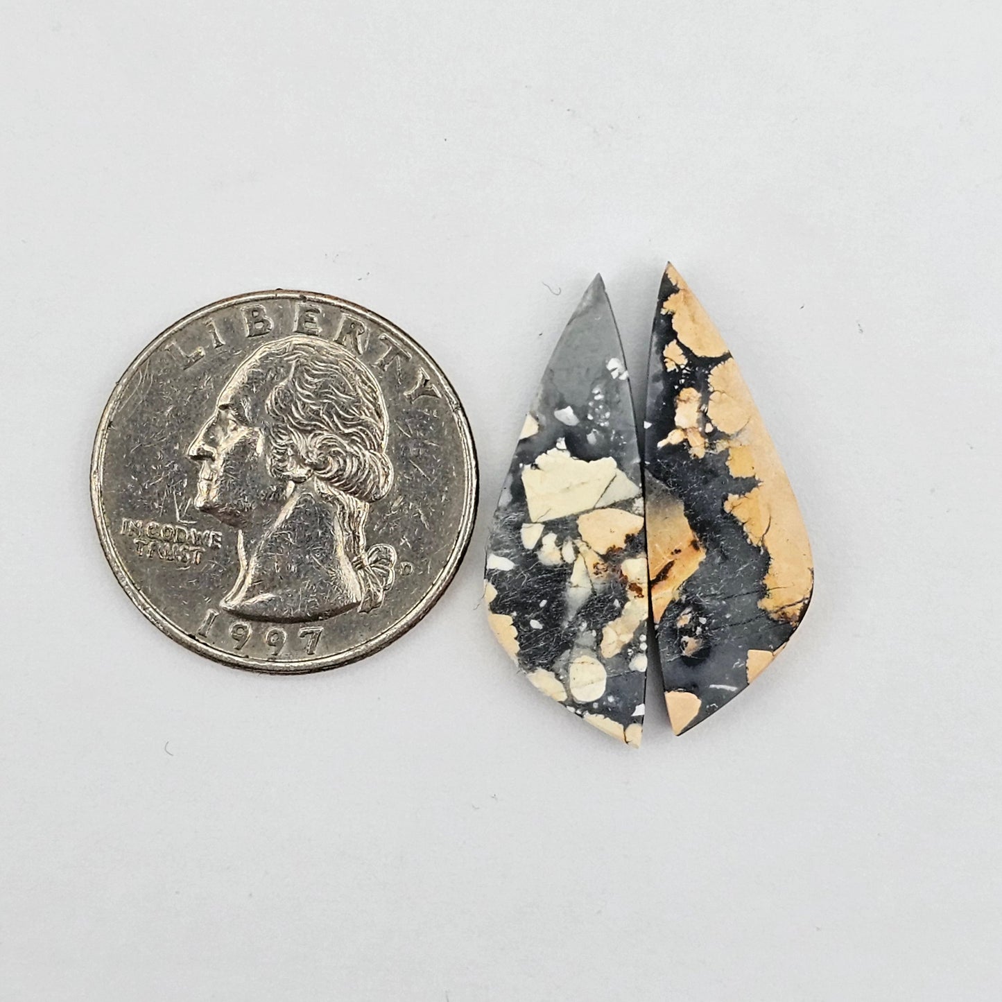 Maligano Jasper cabochon pair