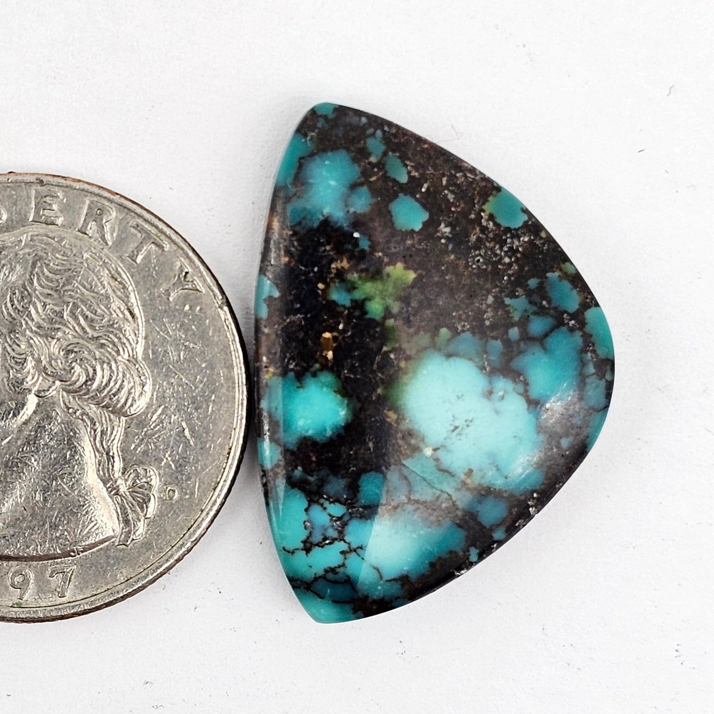 Cloud Mountain Turquoise Cabochon Large