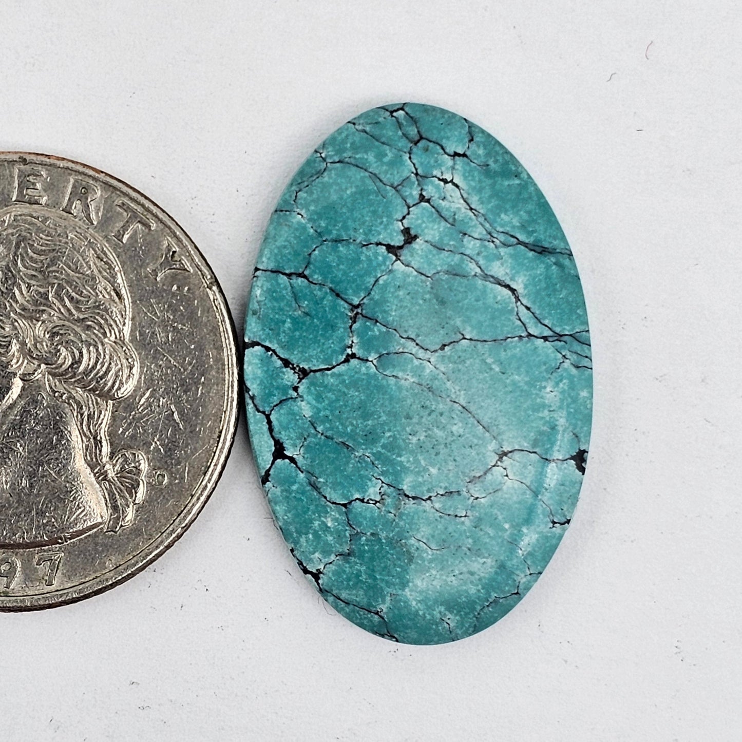 Cloud Mountain Turquoise Cabochon Large
